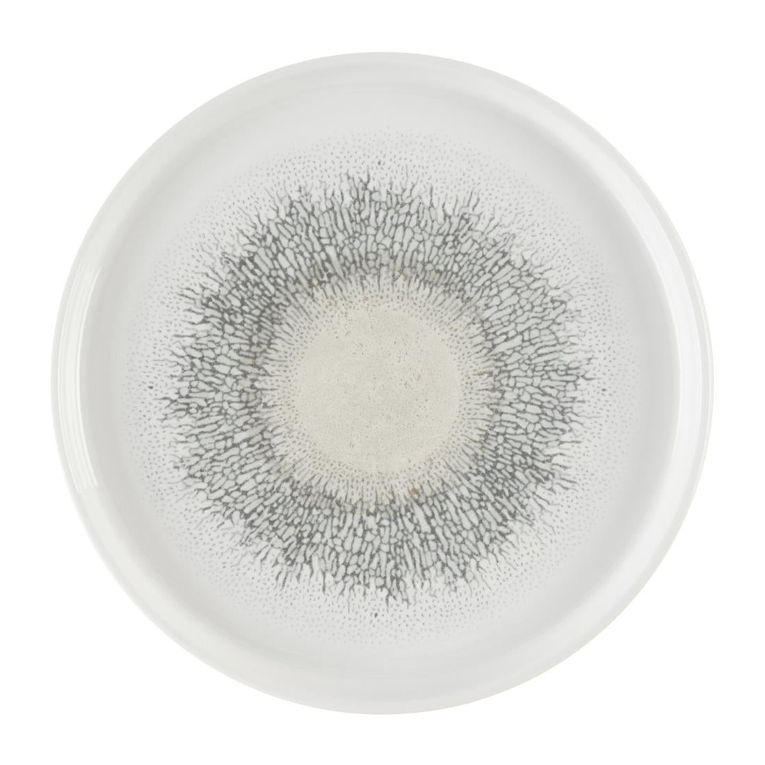 Churchill Studio Prints Fusion Agate Grey Chefs' Walled Plates 260mm (6 Pack)
