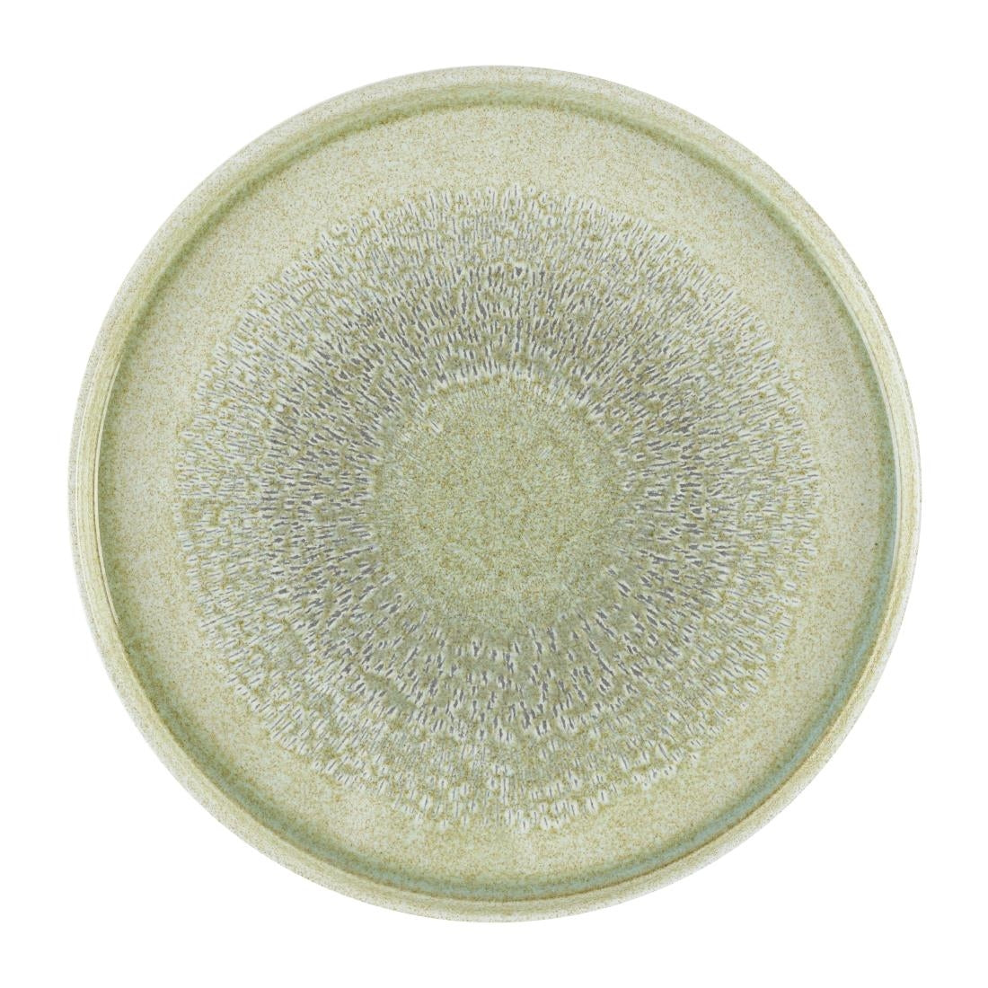 Dudson Harvest Grain Walled Plates Speckled Green 260mm (6 Pack)