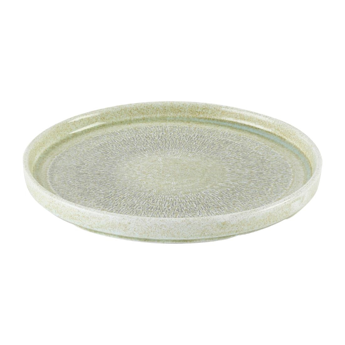 Dudson Harvest Grain Speckled Green Round Walled Plate 210mm(6 Pack)