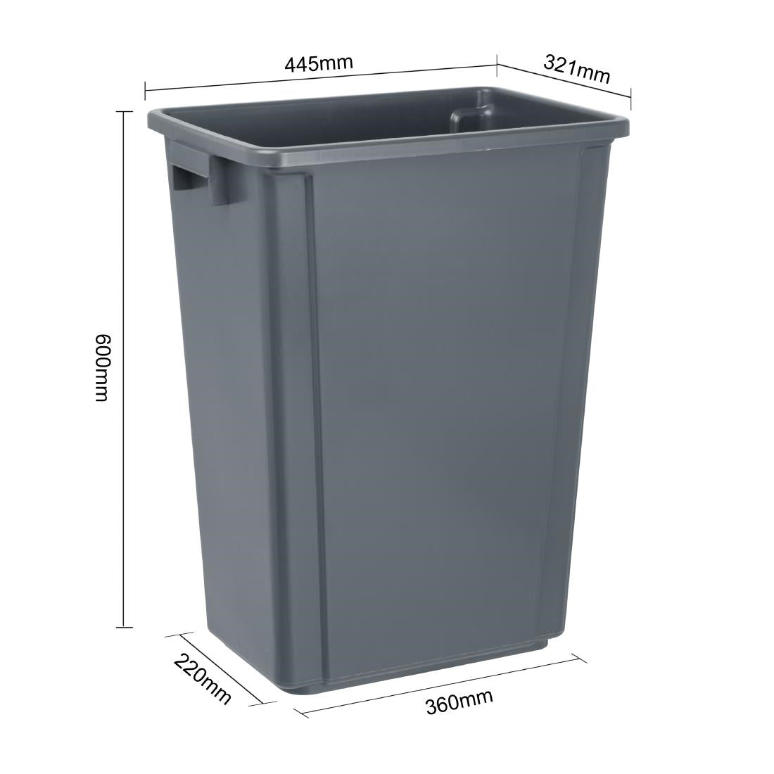 Jantex Slim Bin Grey 60Ltr
