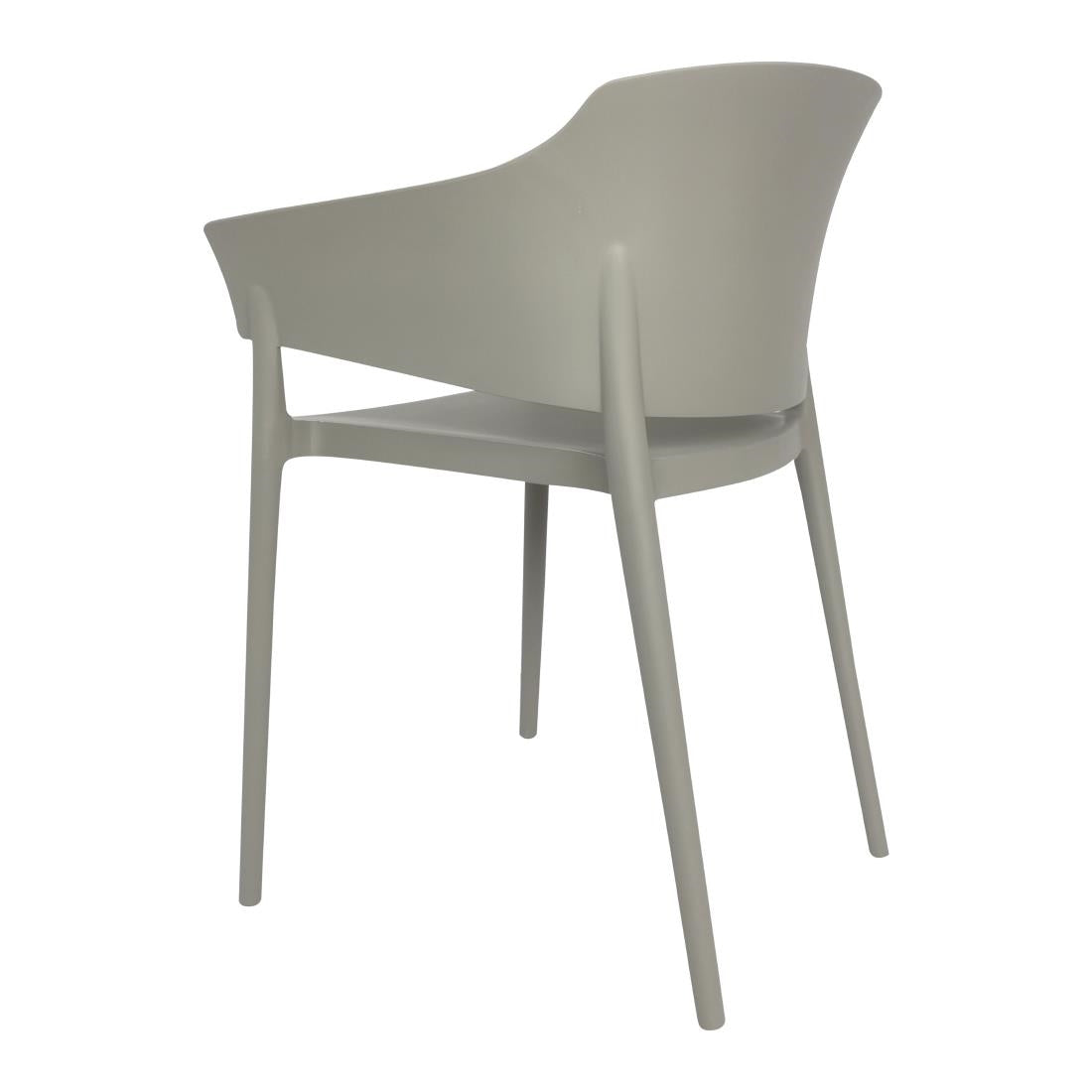 Bolero Lorenzo Cafe Chairs Medium Grey (2 Pack)