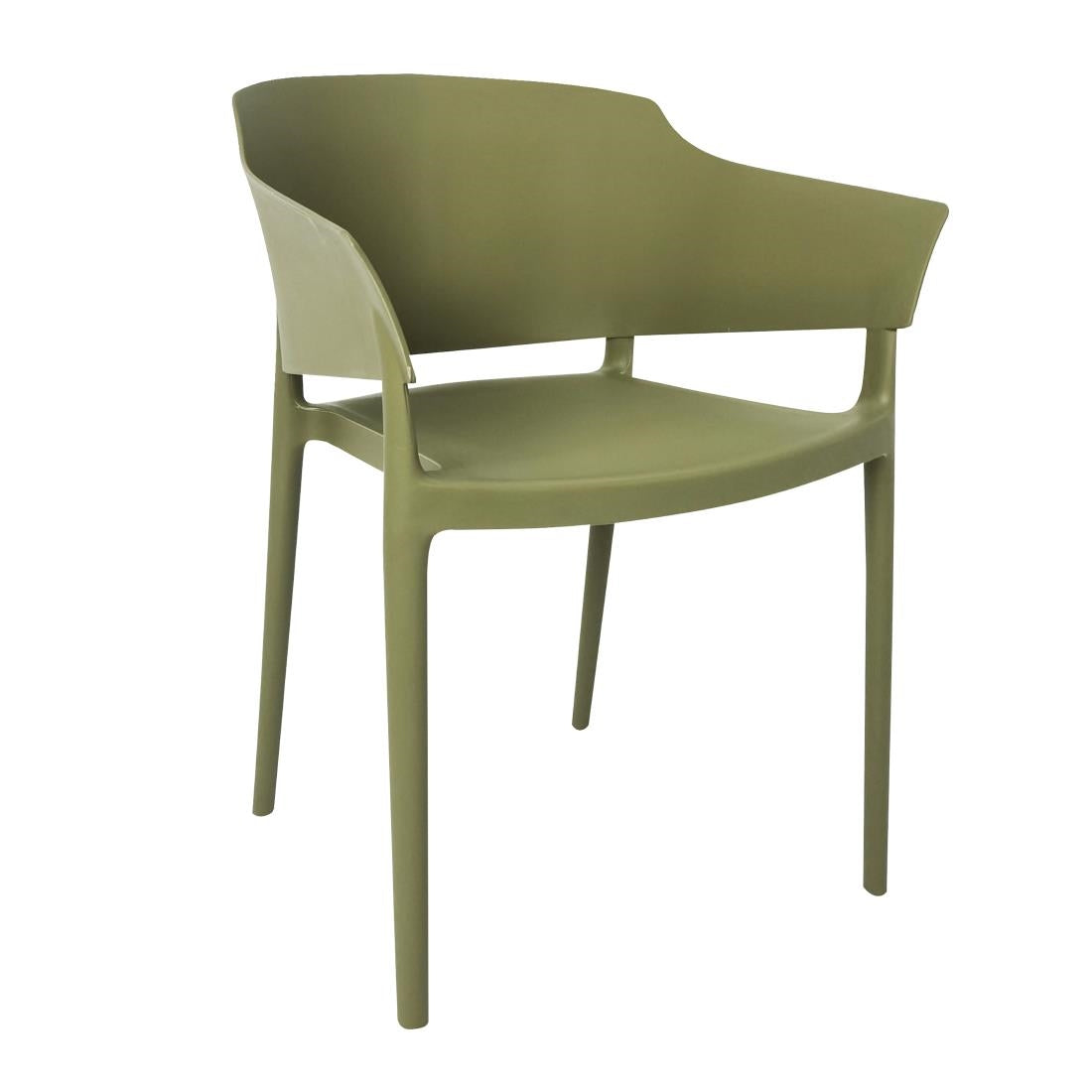 Bolero Lorenzo Cafe Chairs Green Tea (2 Pack)