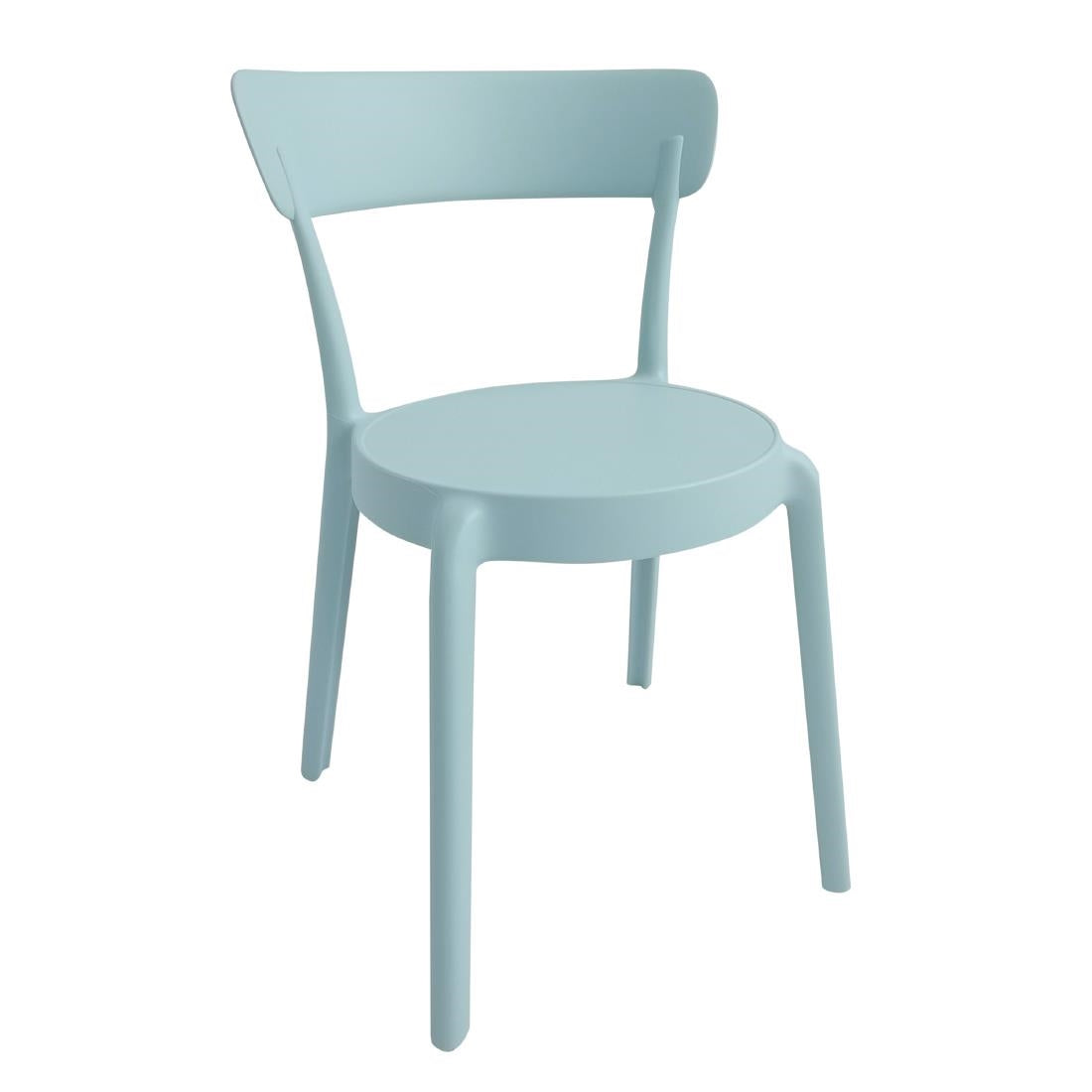 Bolero Mila Café Chairs Icy Blue (2 Pack)