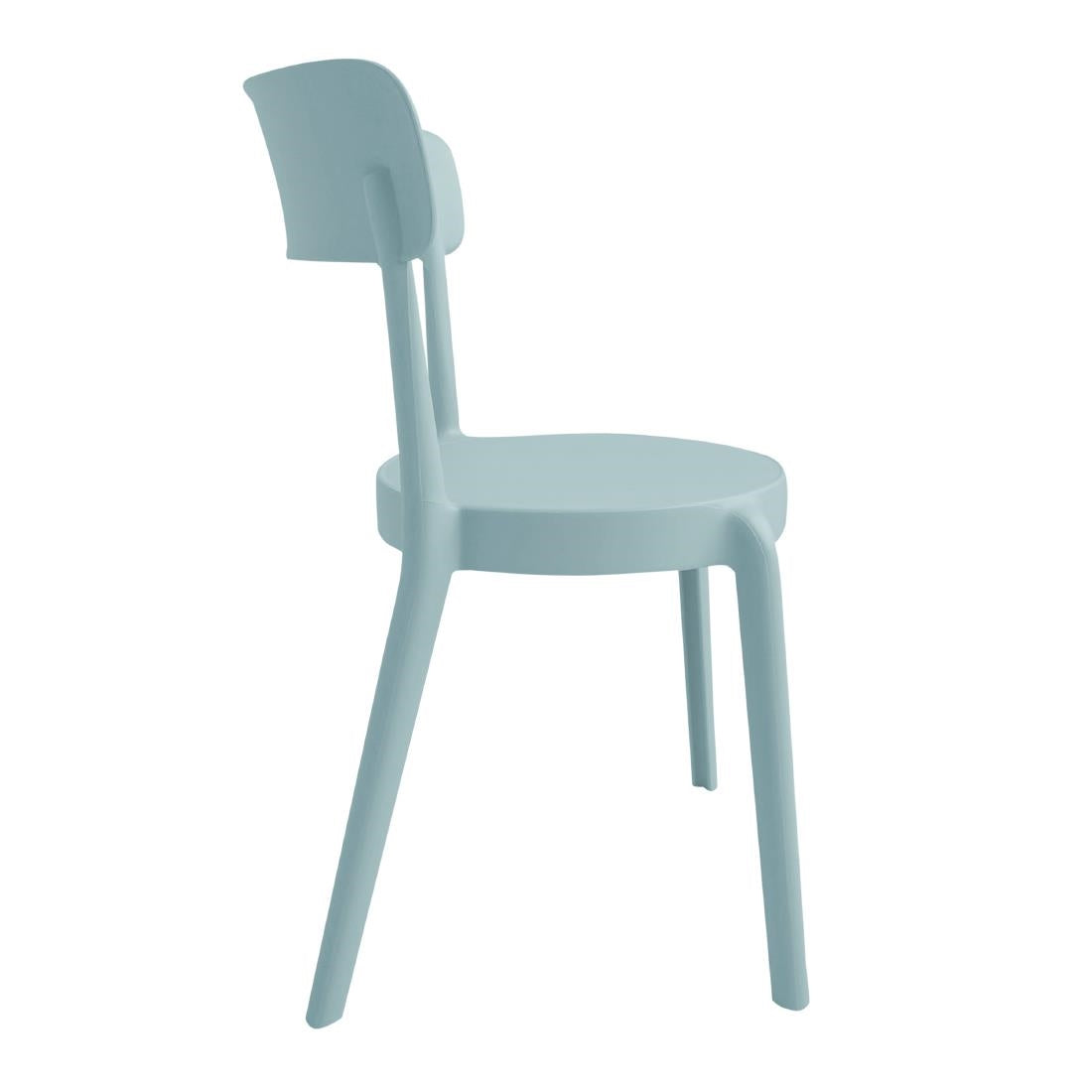 Bolero Mila Café Chairs Icy Blue (2 Pack)