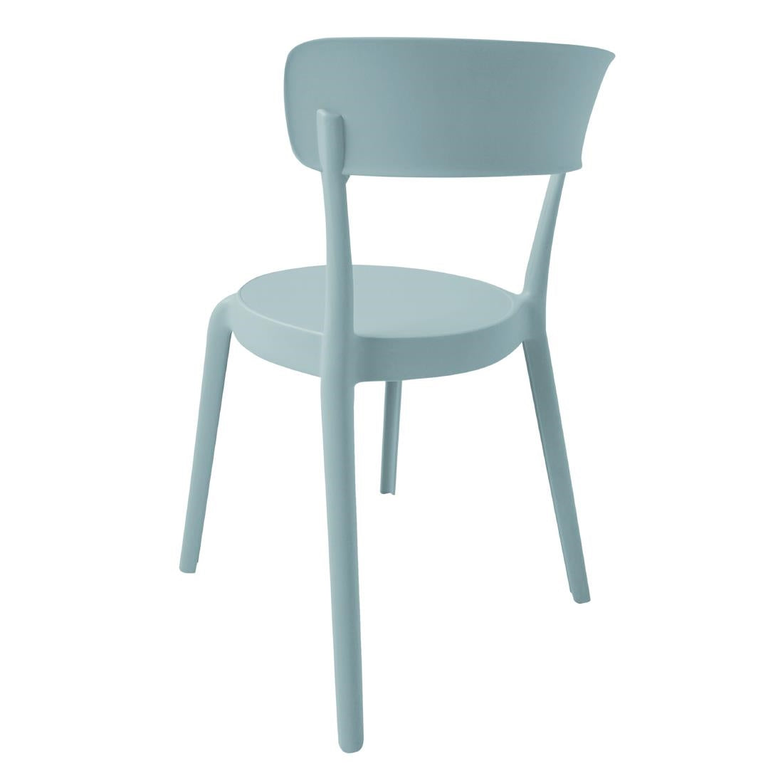 Bolero Mila Café Chairs Icy Blue (2 Pack)