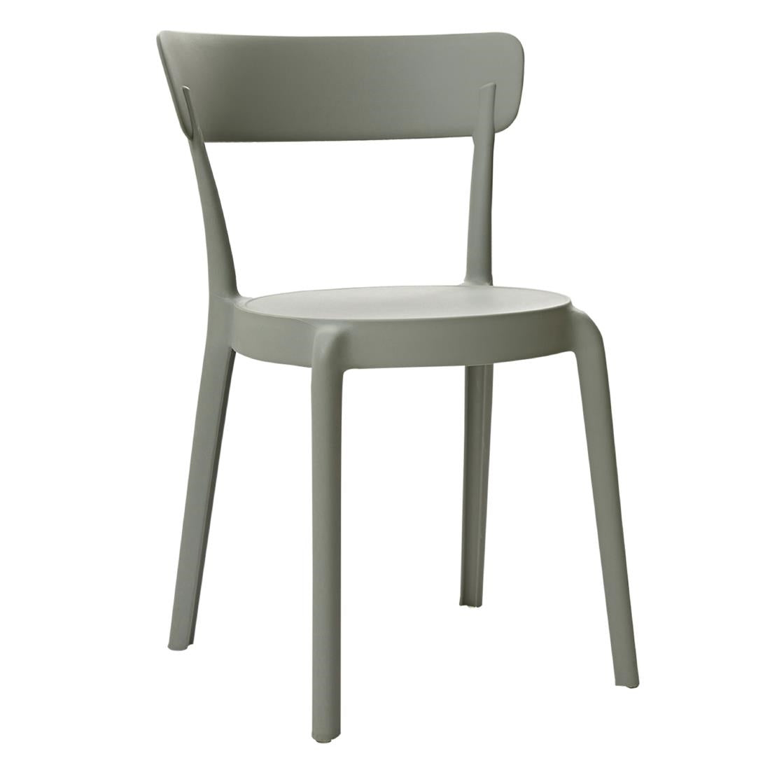 Bolero Mila Café Chairs Moss Grey (2 Pack)