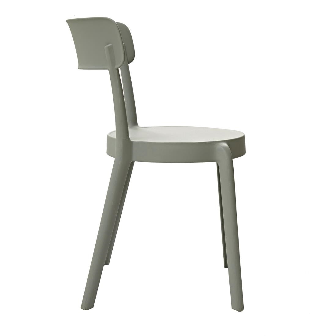 Bolero Mila Café Chairs Moss Grey (2 Pack)