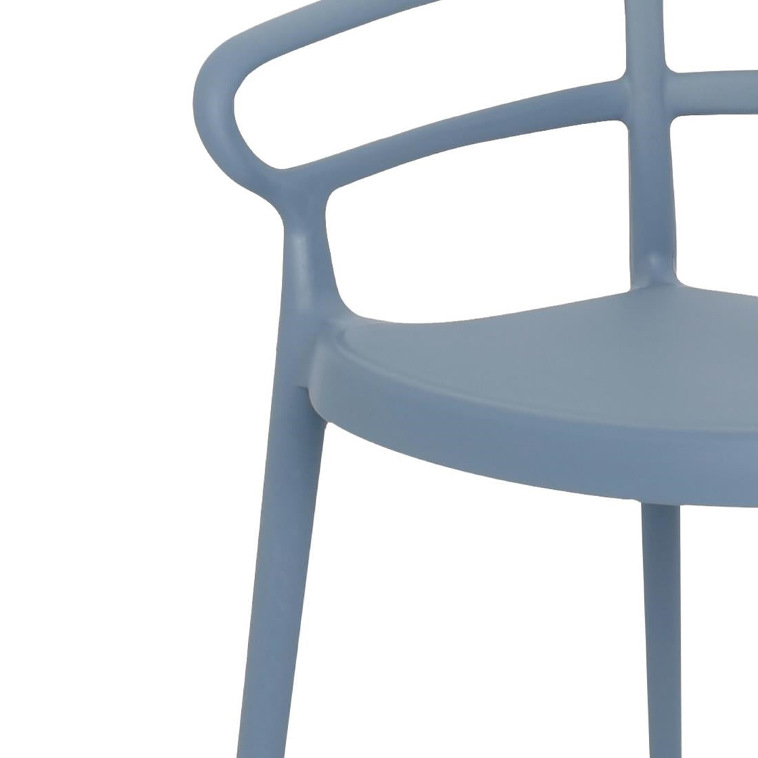 Bolero Mateo Café Chairs Slate Blue (2 Pack)