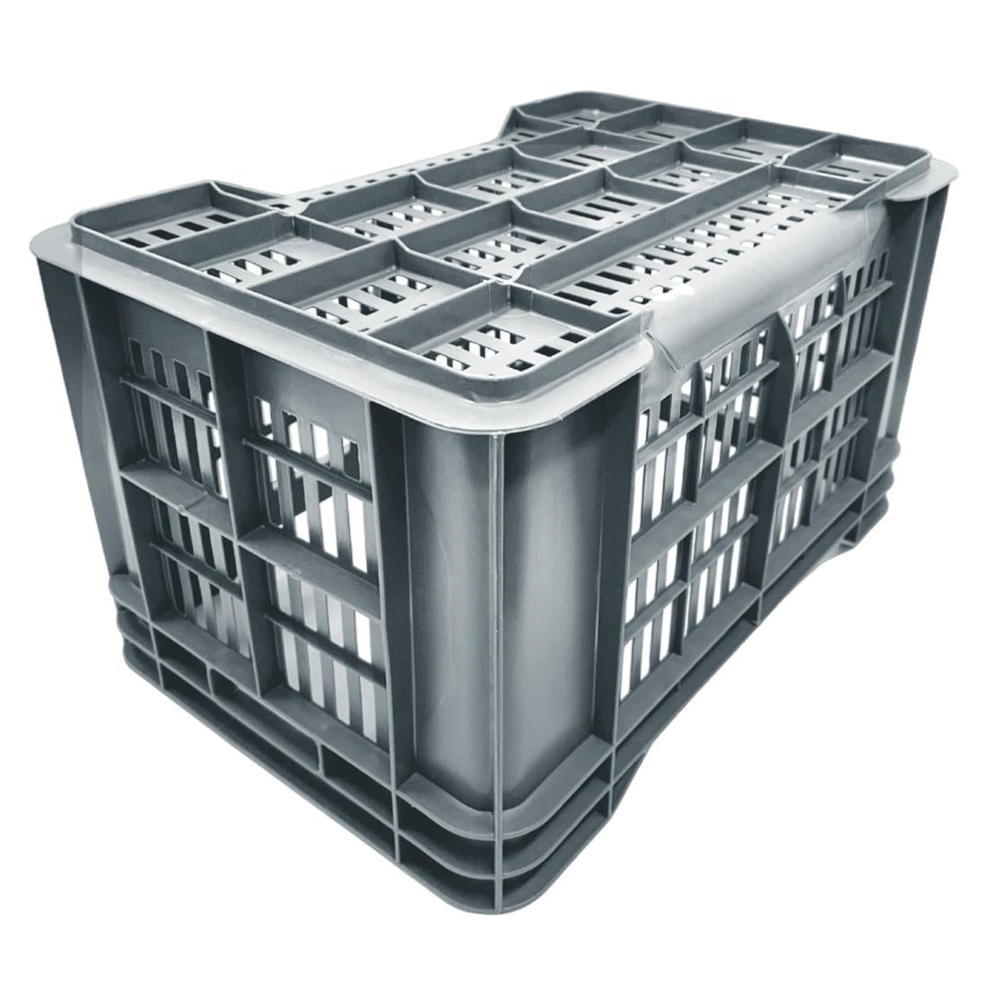 Vogue Perforated Plastic Storage Crate 542x360x290mm