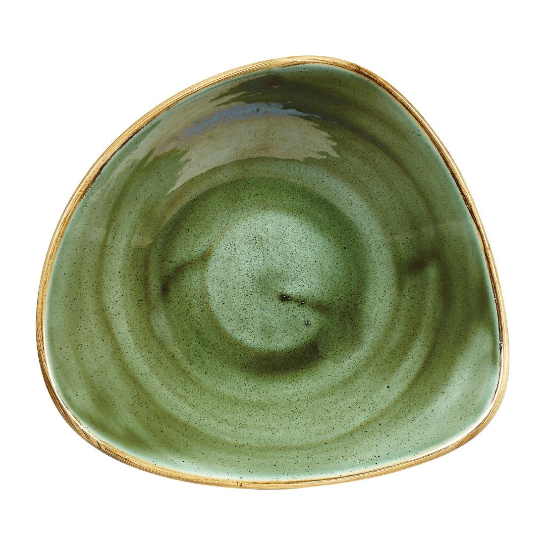 Churchill Stonecast Triangular Bowls Samphire Green 235mm (12 Pack)