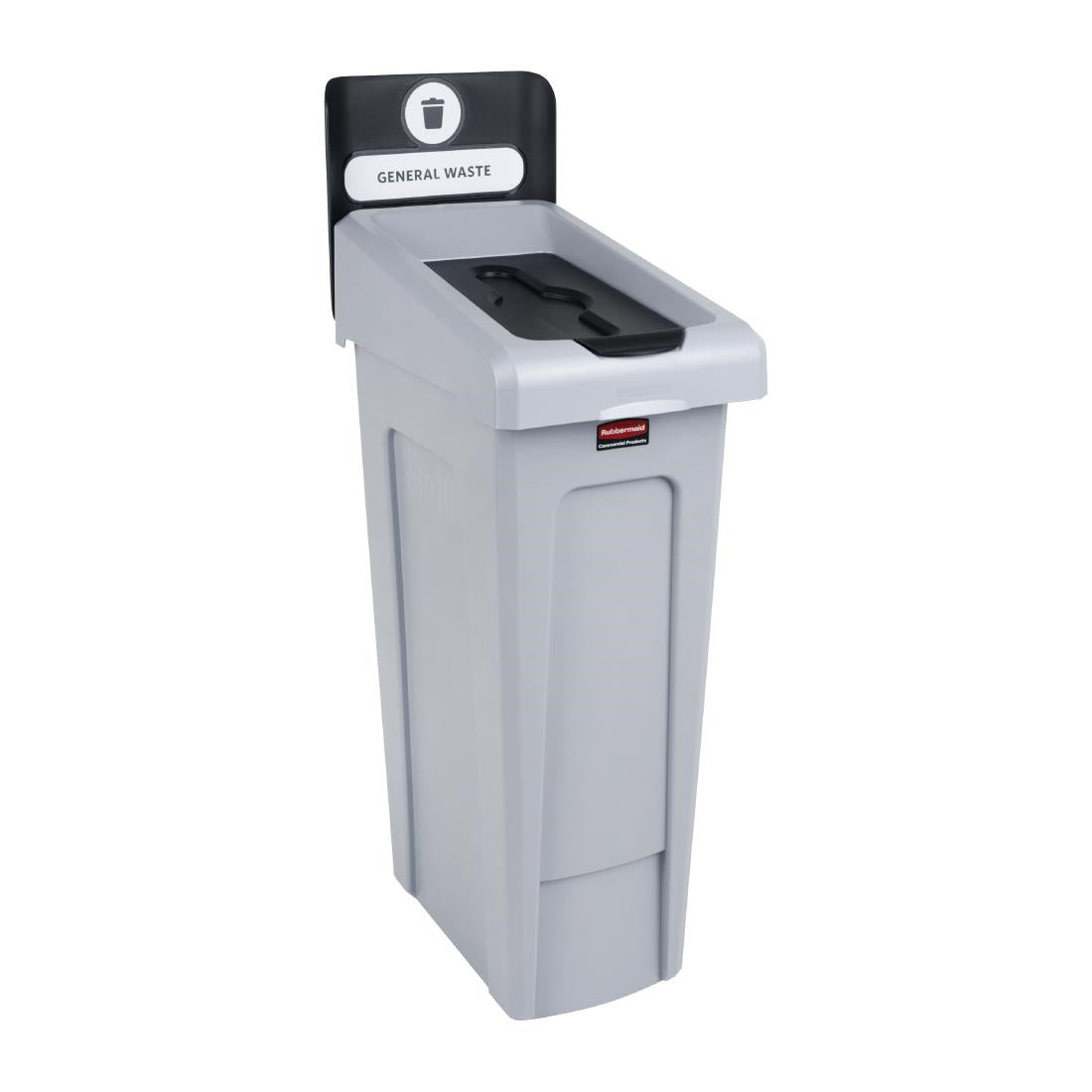 Rubbermaid Slim Jim General Waste Recycling Station Black 87Ltr