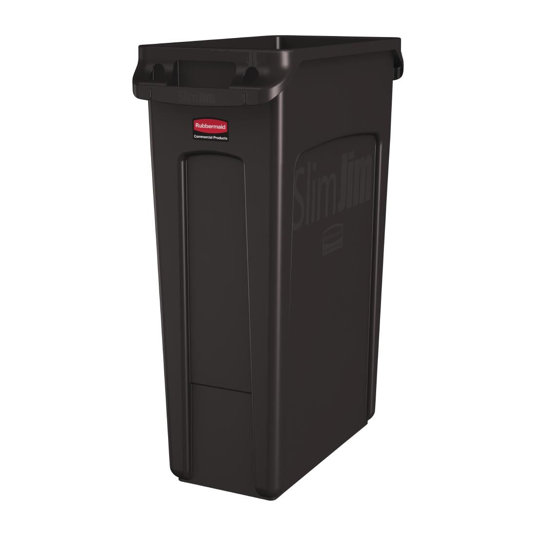 Rubbermaid Slim Jim Bin with Venting Channels Brown 87Ltr
