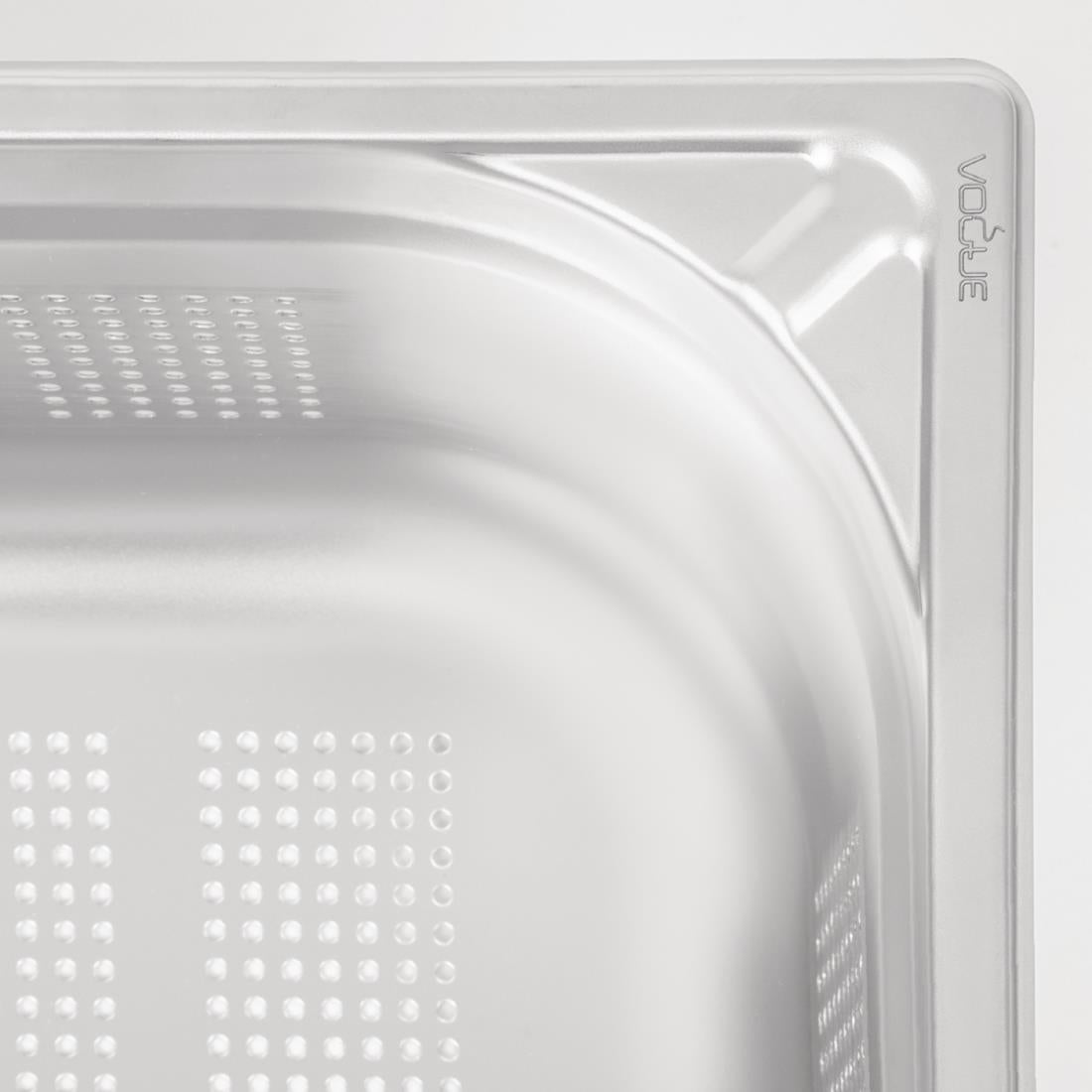 Vogue Heavy Duty Stainless Steel Perforated 1/1 Gastronorm Tray 150mm