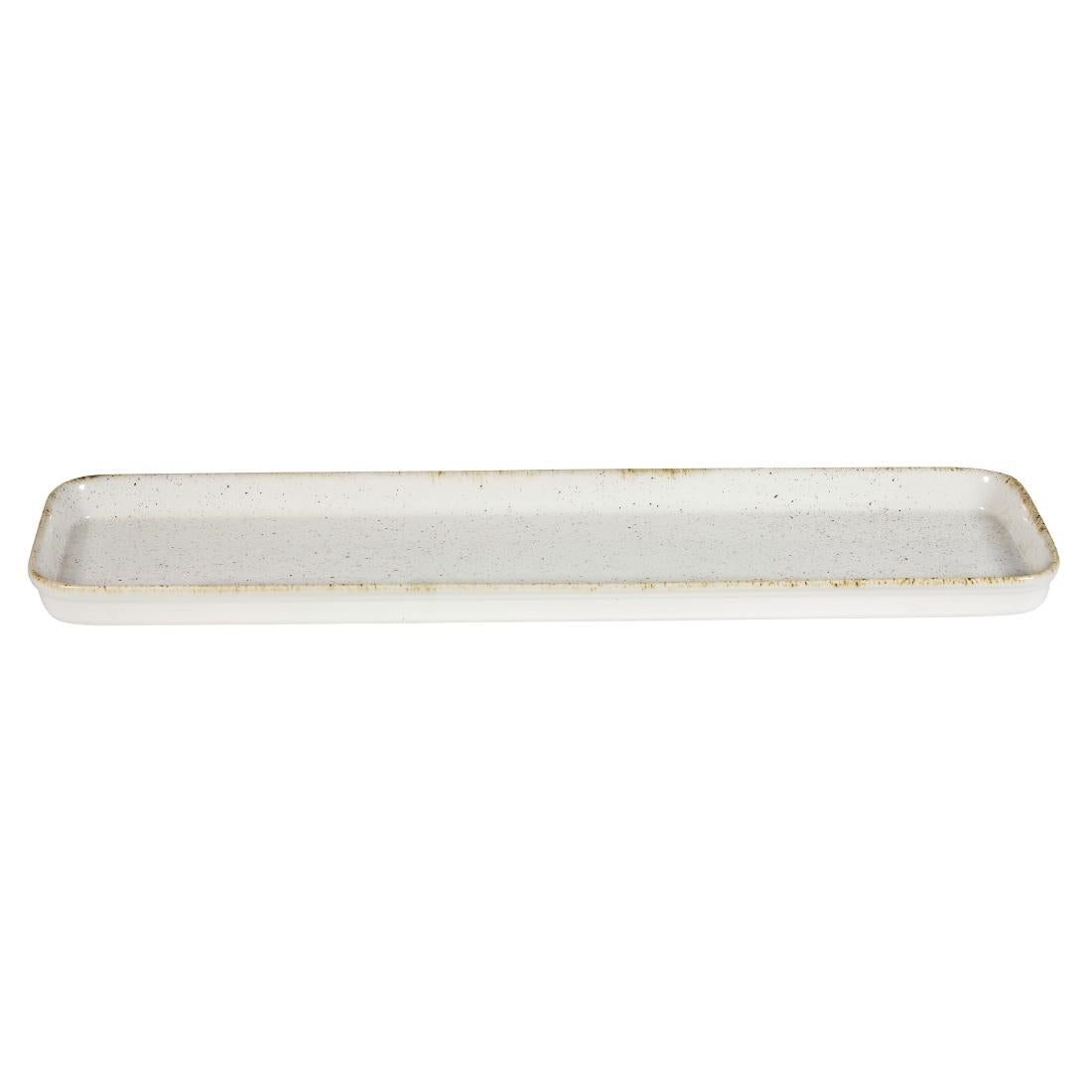 Churchill Stonecast Hints Rectangular Flat Trays Barley White 150 x 530mm