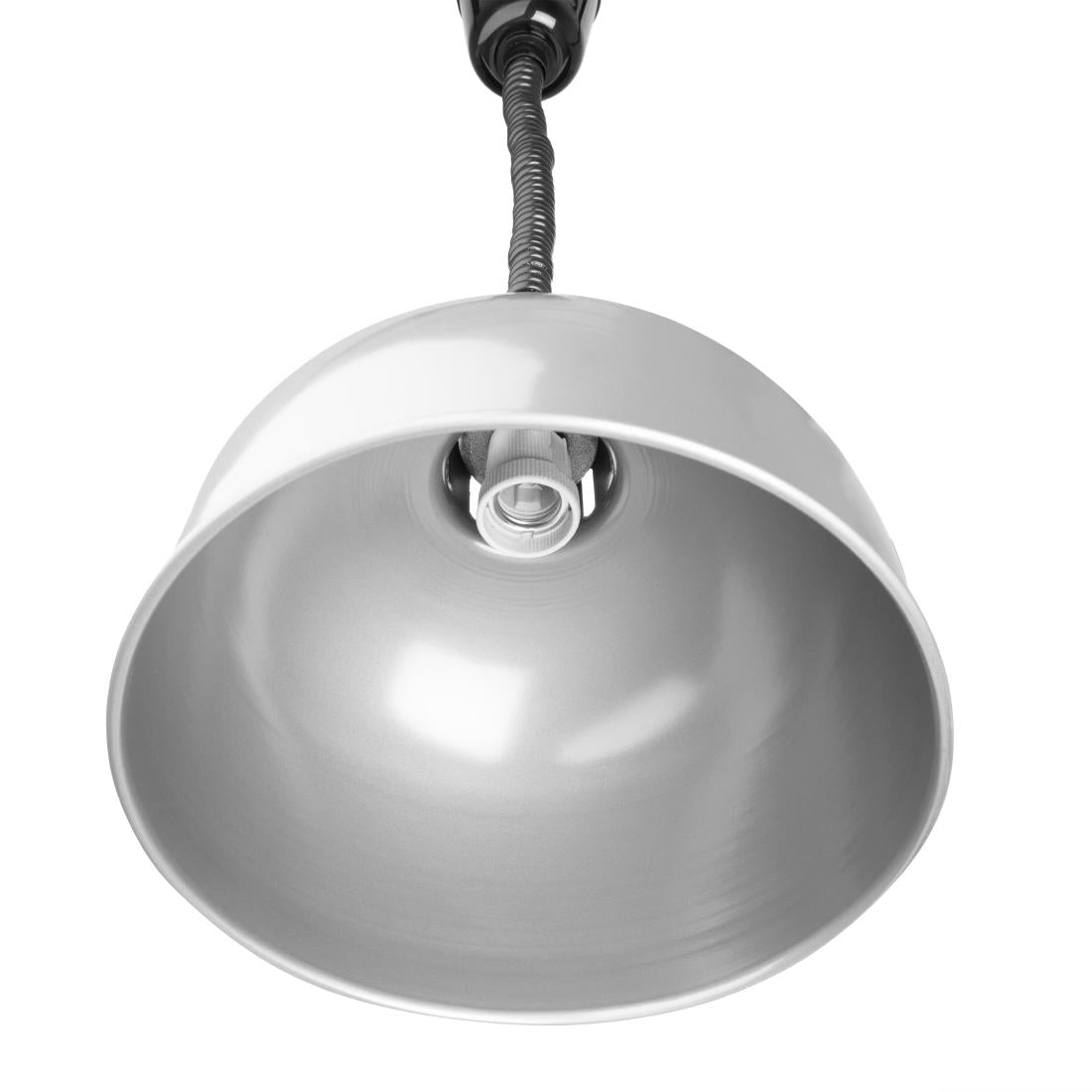 Buffalo Retractable Dome Heat Lamp Silver 2.5kW