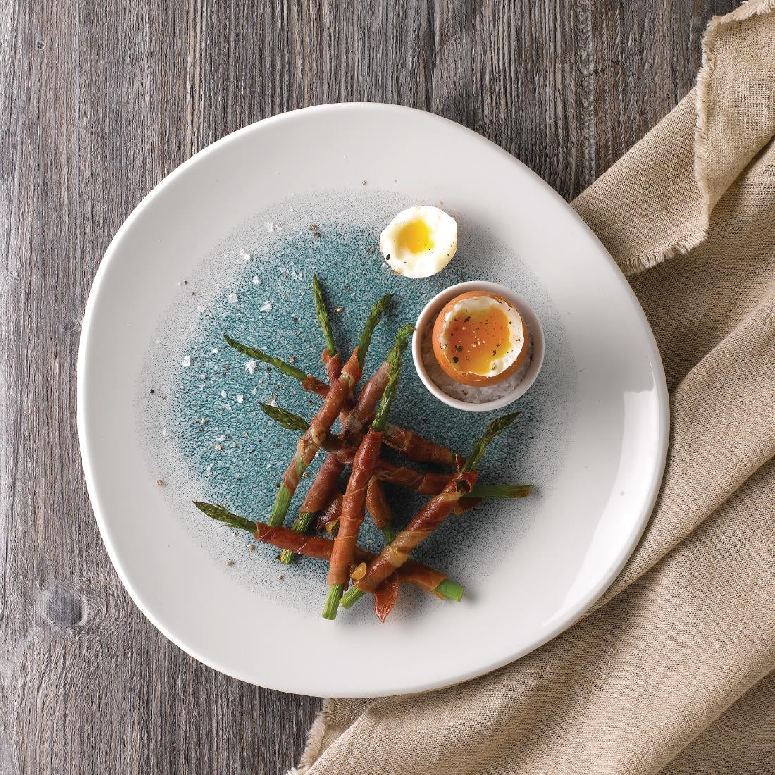 Churchill Raku Round Trace Plates Jade Green 264mm (12 Pack)