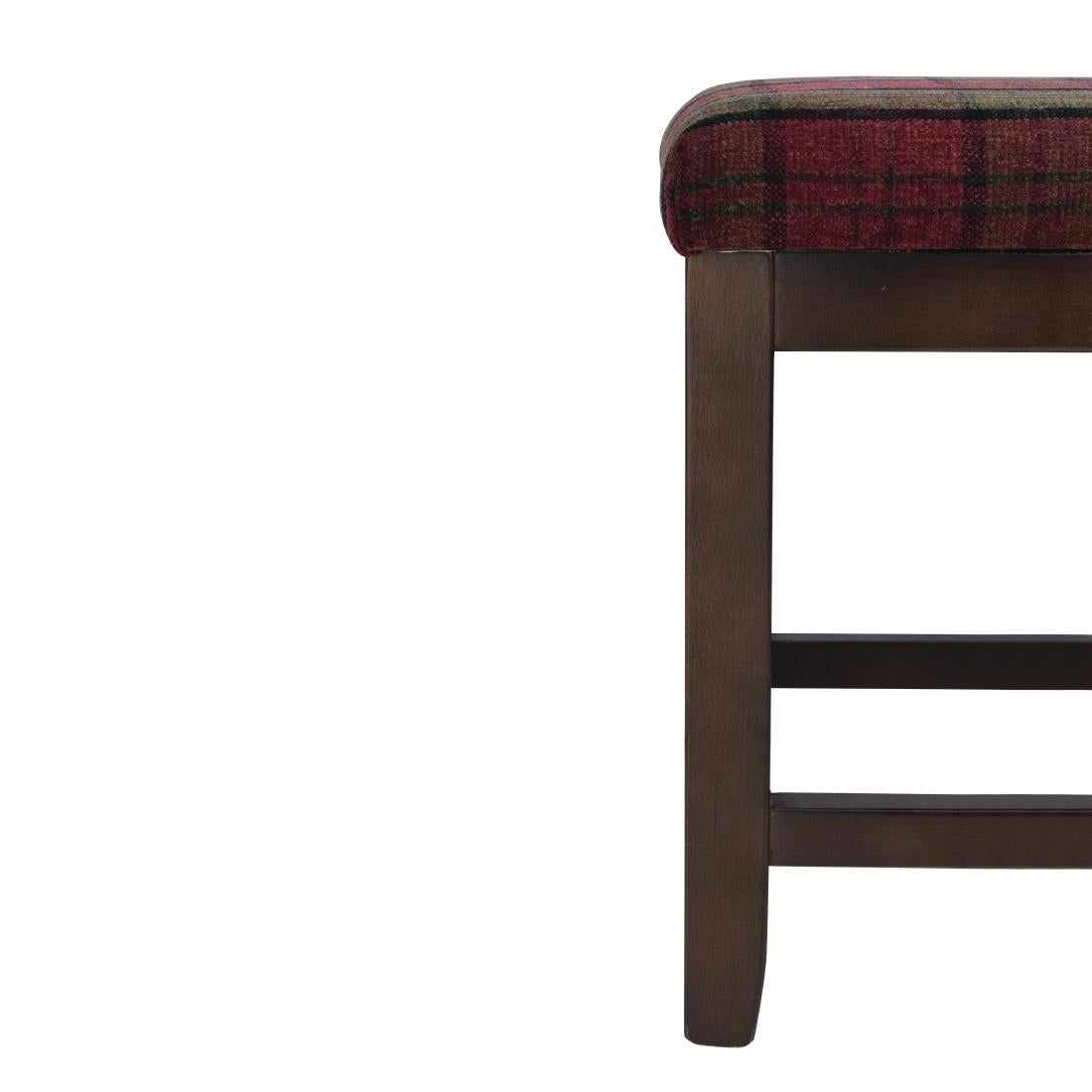 Bolero Dale Low Stools Claret Tartan (2 Pack)