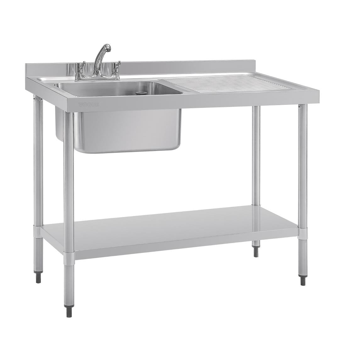 Vogue Single Sink Right Hand Drainer 1200mm
