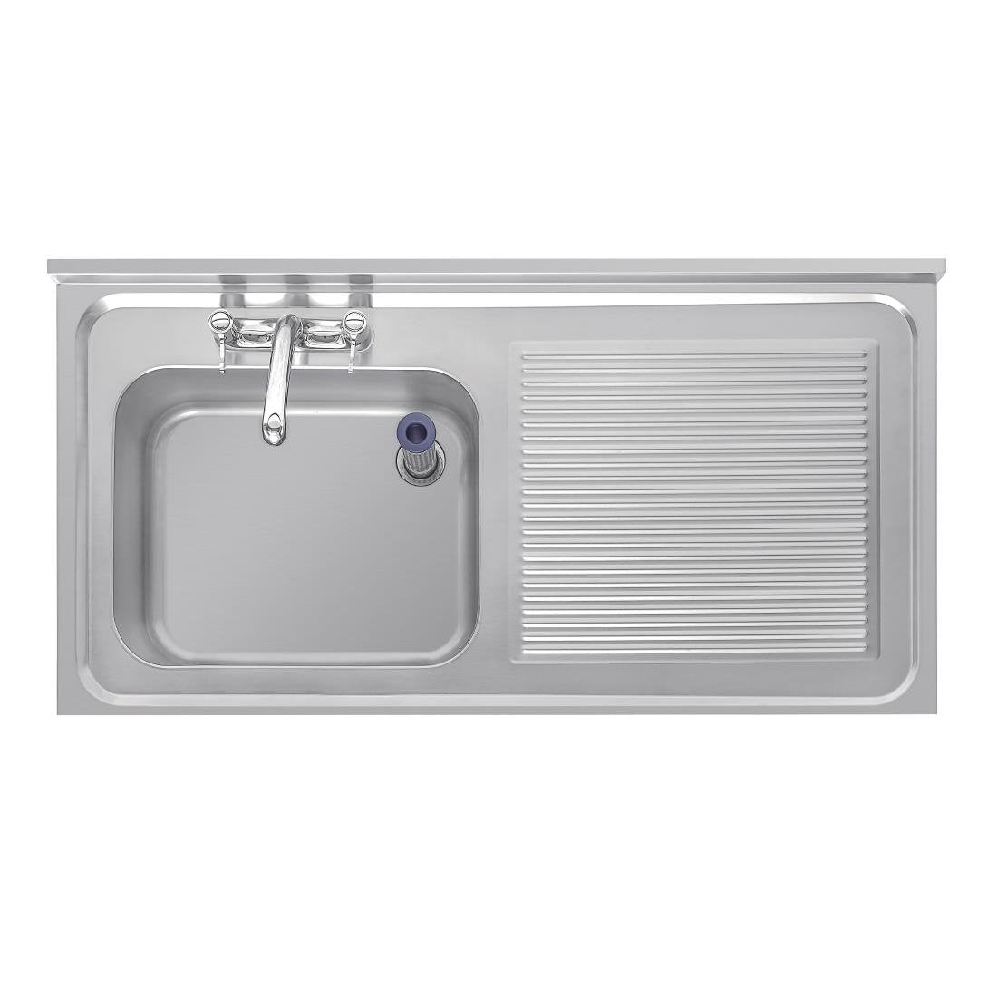 Vogue Single Sink Right Hand Drainer 1200mm