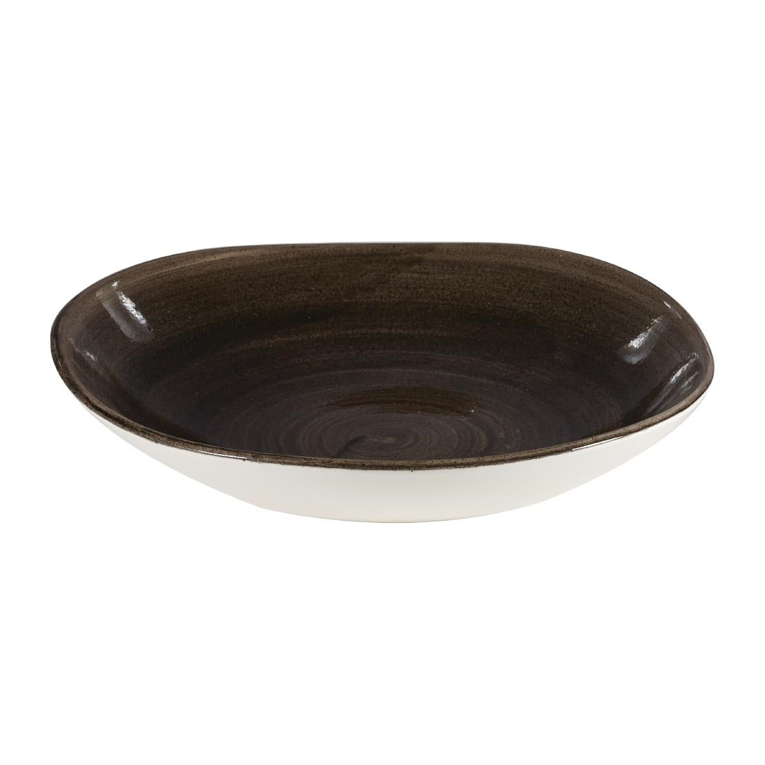 Churchill Stonecast Patina Round Trace Bowls Iron Black 253mm (12 Pack)