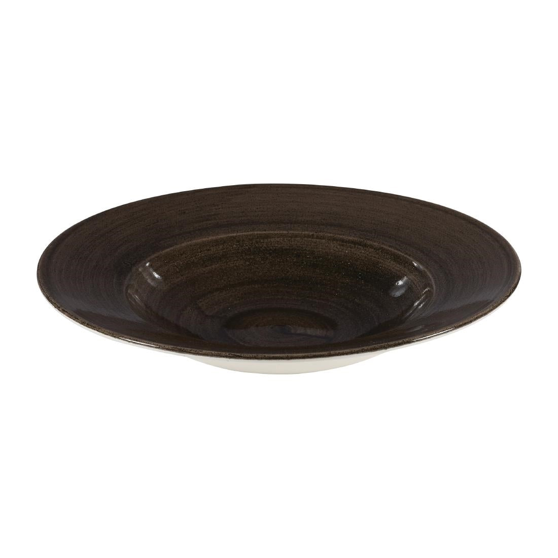 Churchill Stonecast Patina Profile Wide Rim Bowls Iron Black 280mm (12 Pack)