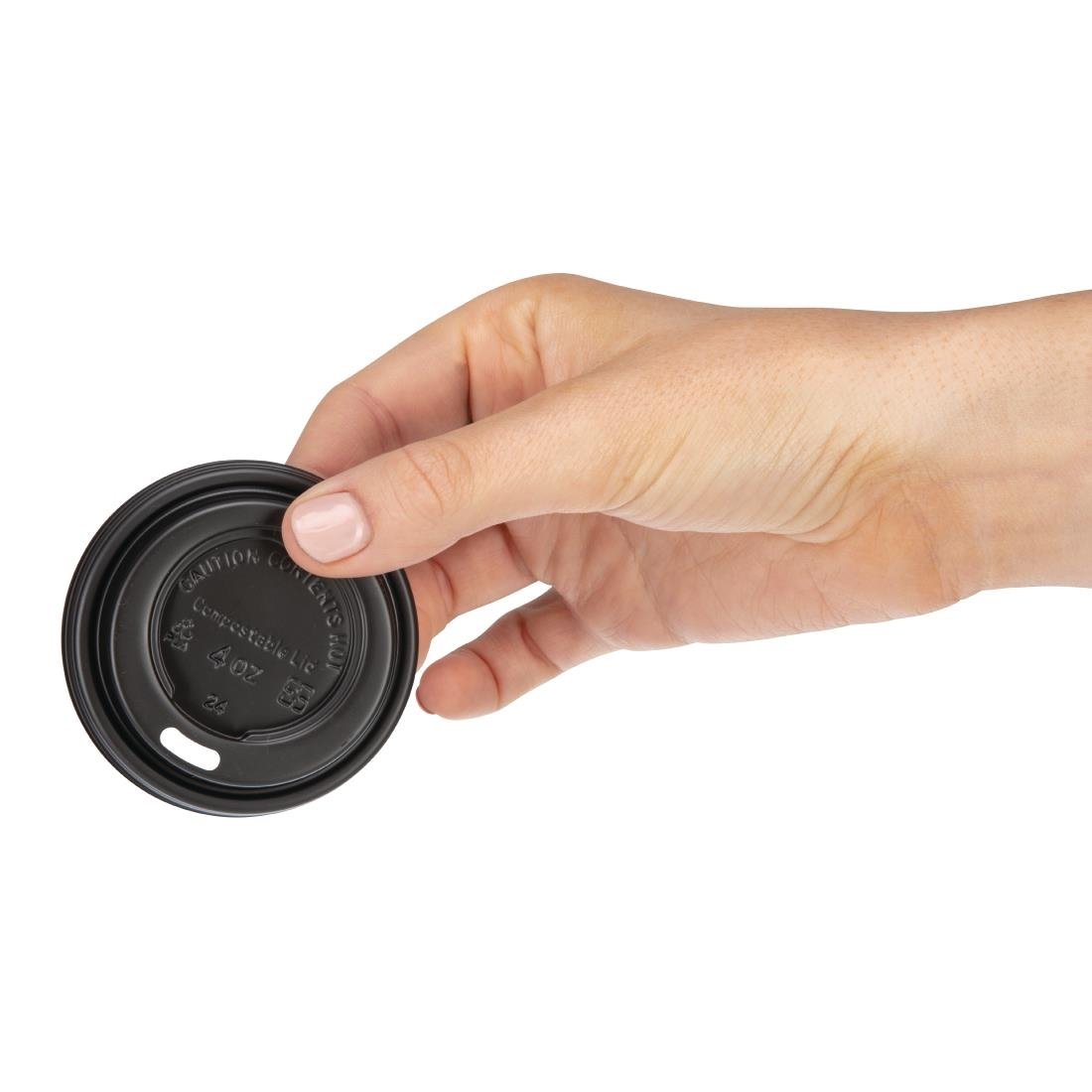 Fiesta Compostable Espresso Cup Lids 114ml / 4oz (50 Pack)