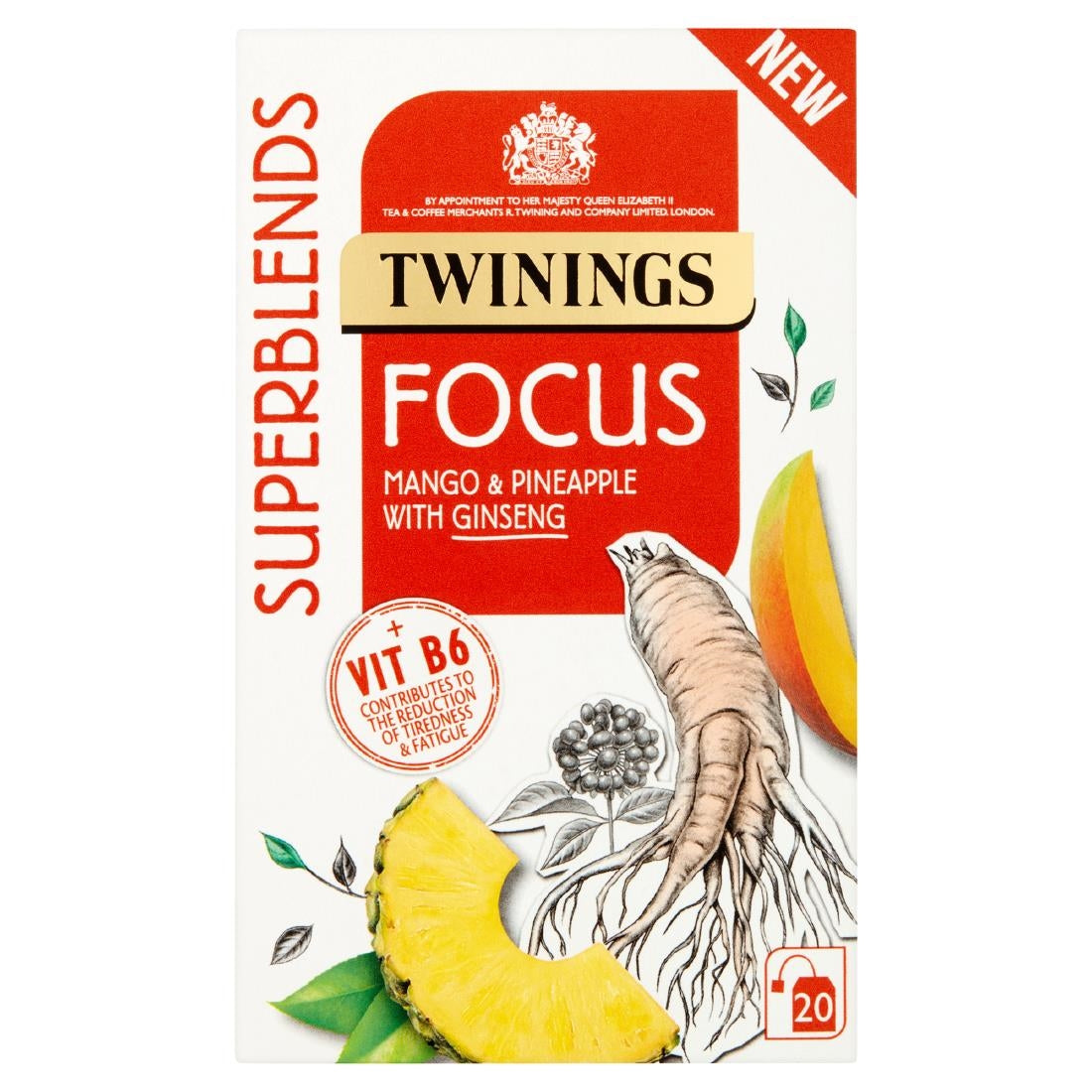 Twinings Superblends Focus Tea Bags (80 Pack)
