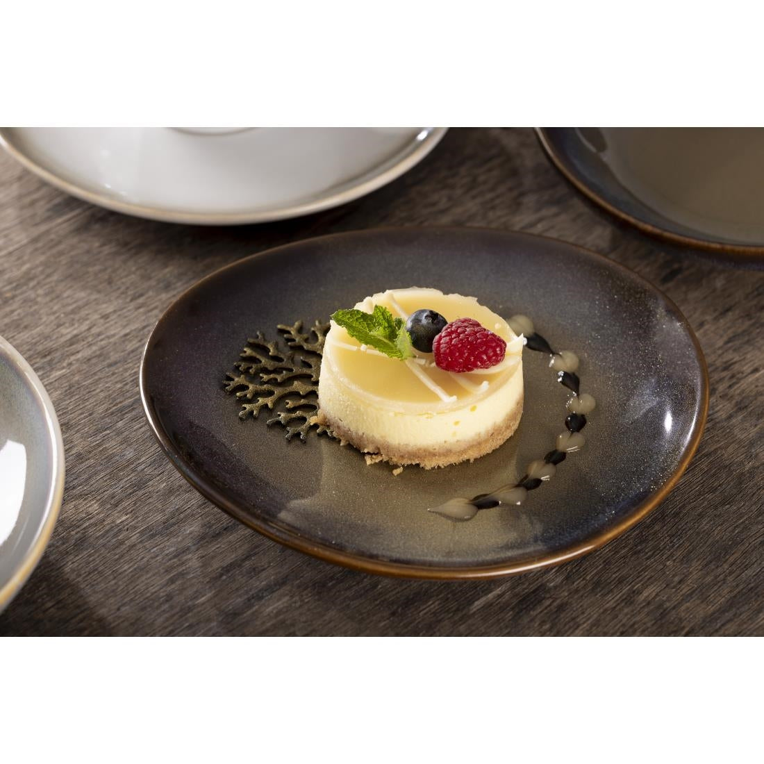 Olympia Birch Coupe Plates Aubergine 205mm (6 Pack)