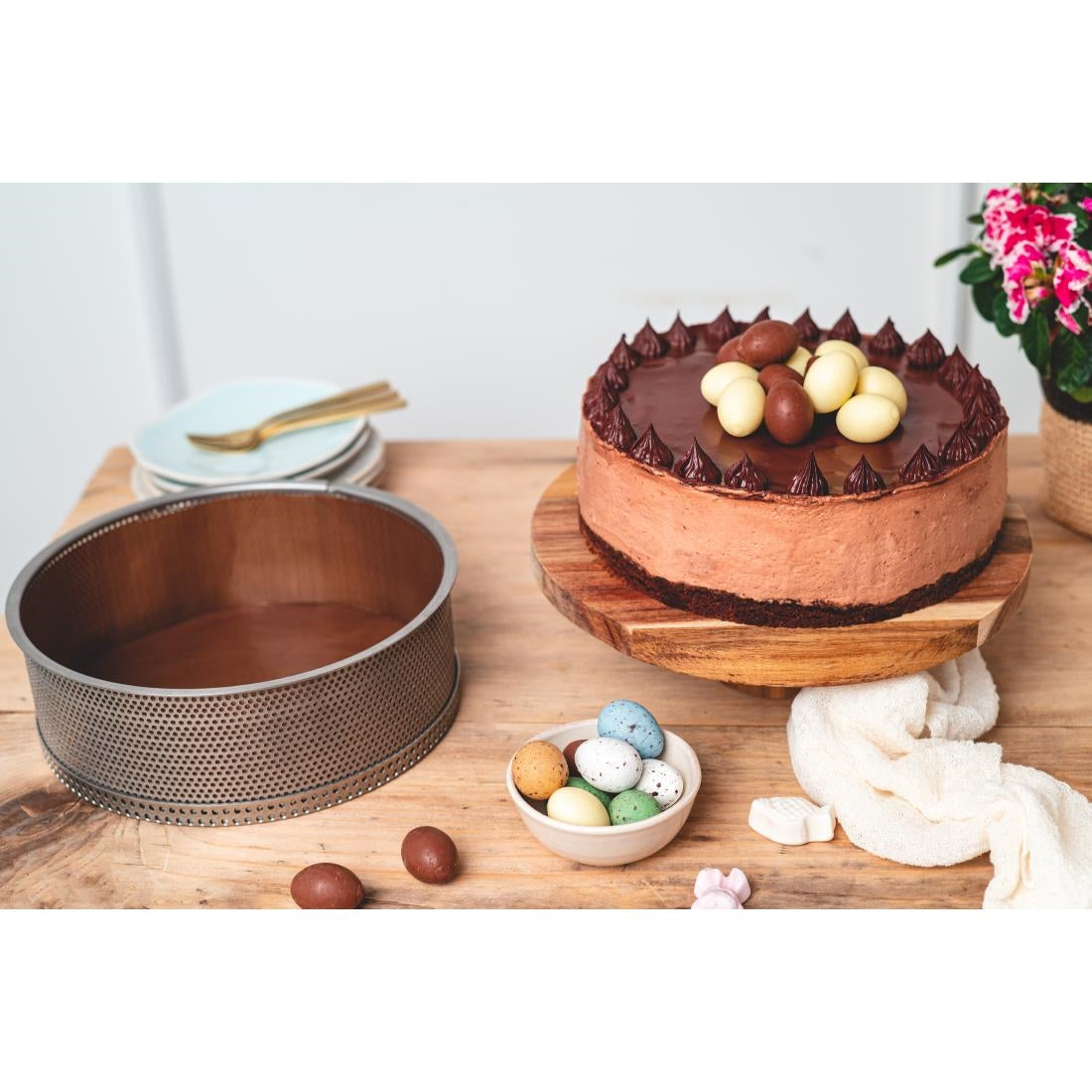 De Buyer Special Non-stick Baking Sheet for 24cm Round Cake Mould (2 Pack)