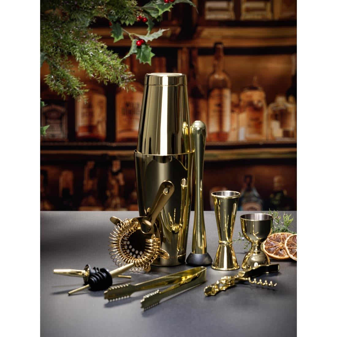 Beaumont Muddler Gold Plated Stainless Steel 23cm