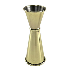 Beaumont Gold Plated Banded Jigger 25ml/35ml/50ml