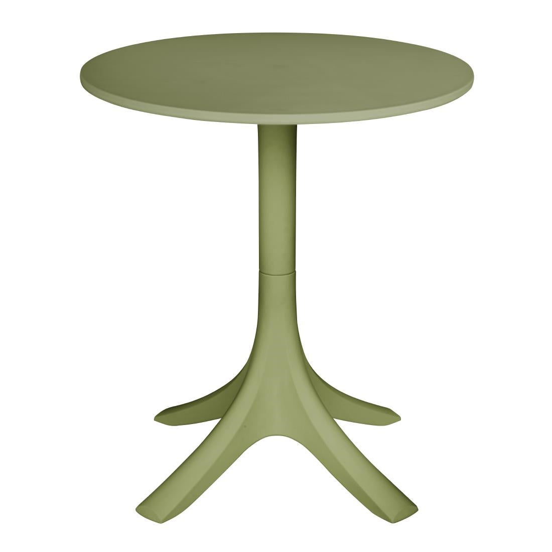 Bolero Verona 700mm Round Café Table - Olive Green