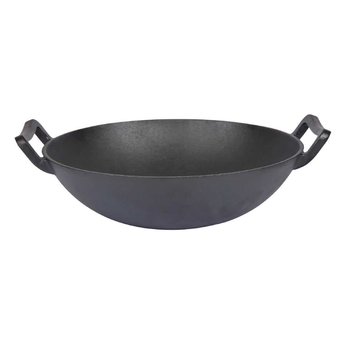 Dexam School of Wok Pre-Seasoned Cast Iron Flat Base Wok 300mm