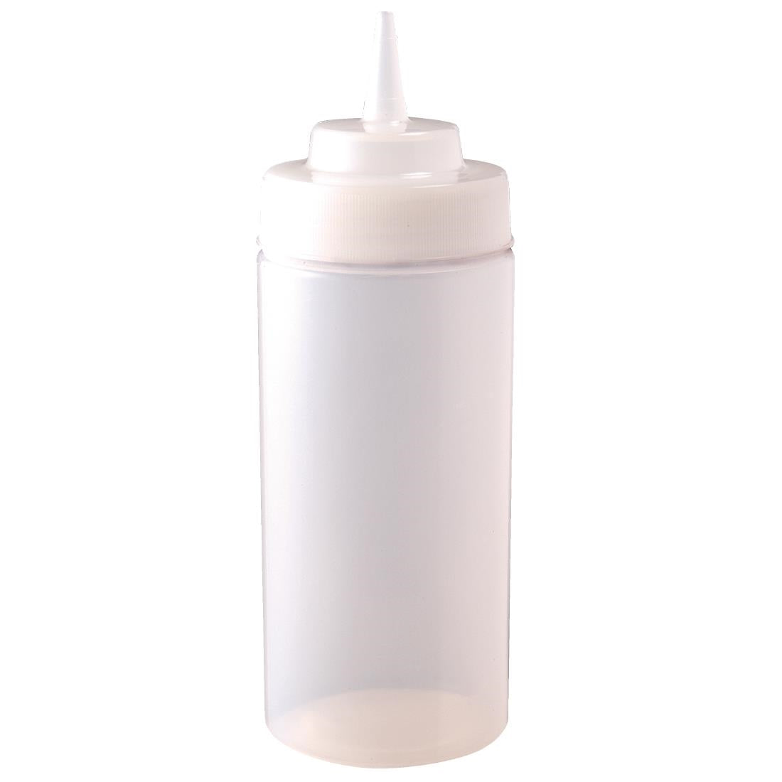 Vogue Clear Wide Neck Squeeze Sauce Bottle