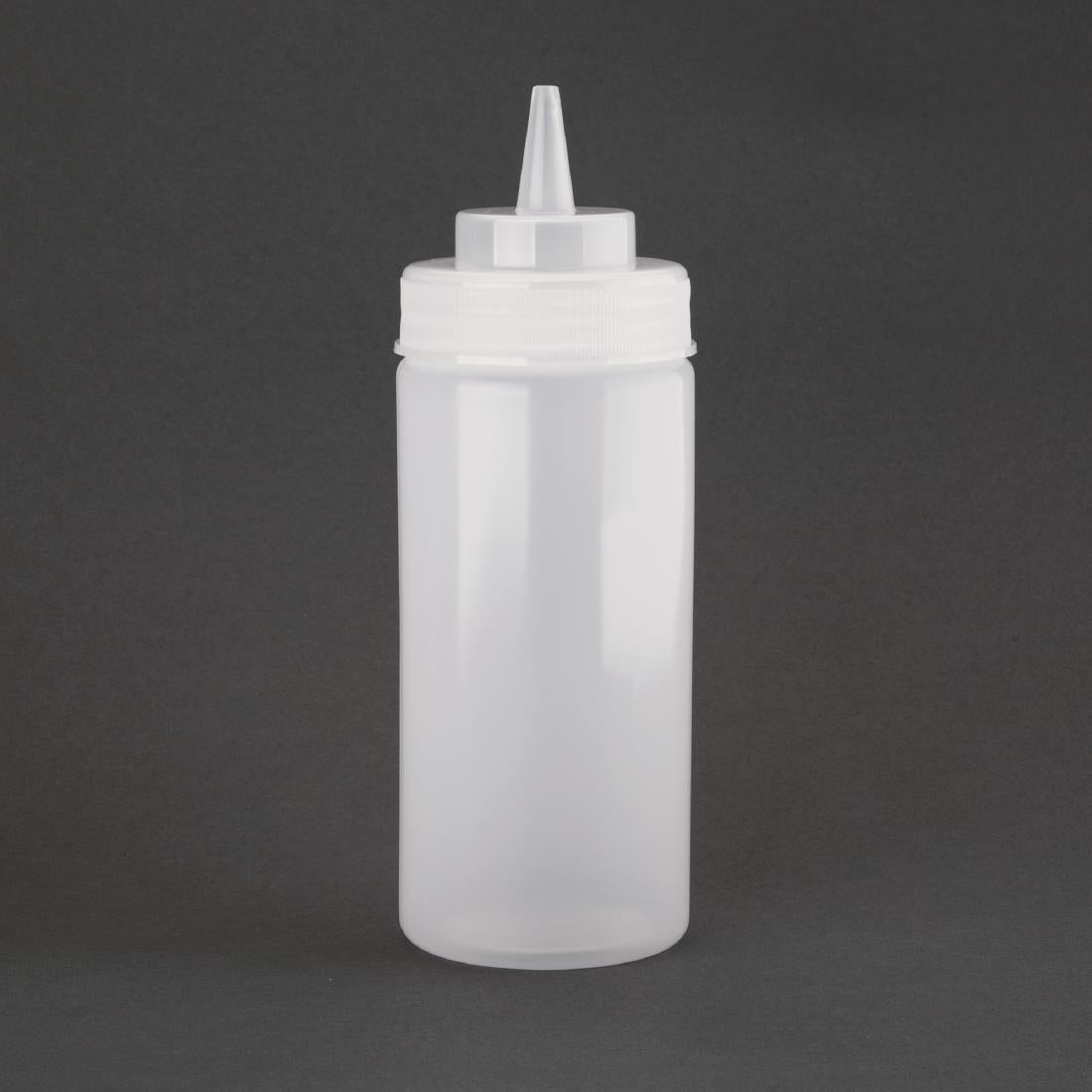 Vogue Clear Wide Neck Squeeze Sauce Bottle