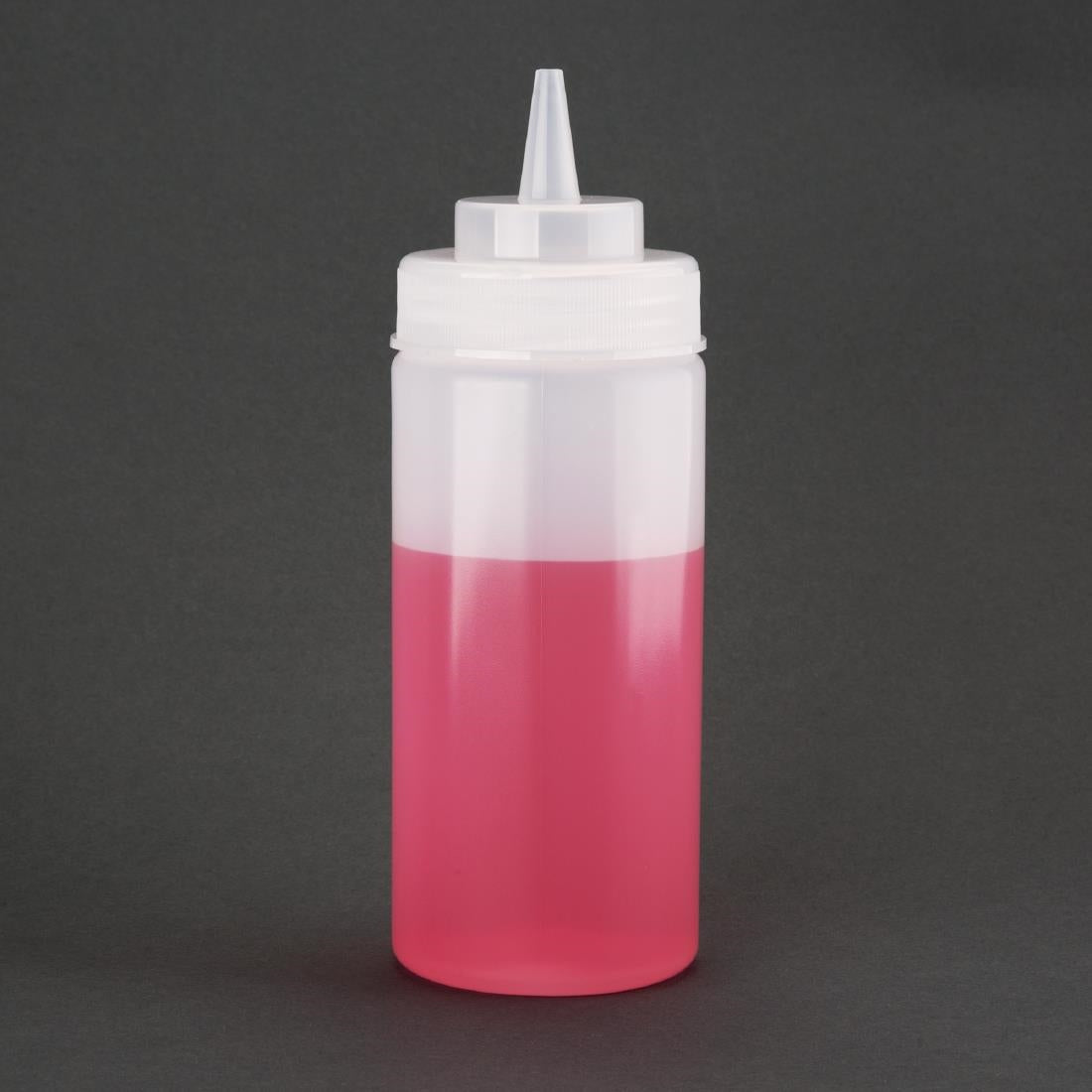 Vogue Clear Wide Neck Squeeze Sauce Bottle
