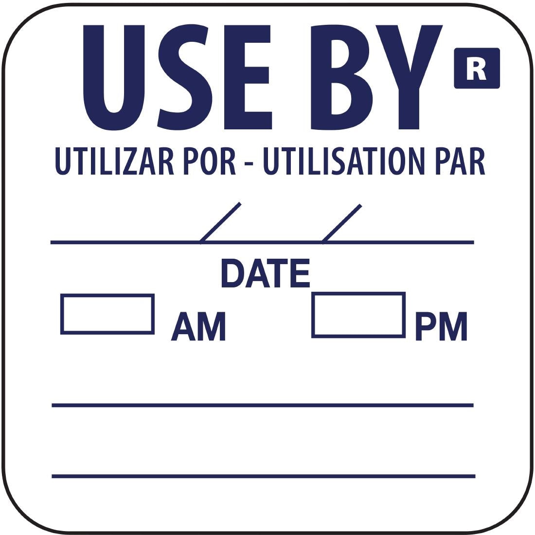 Hygiplas Removable Use By Labels (1000 Pack)