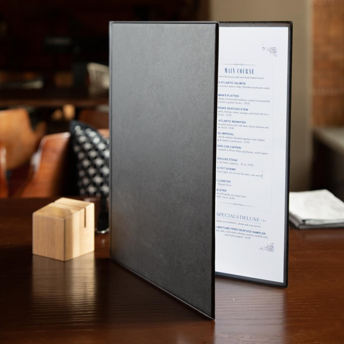 Olympia PVC Menu Cover Black A4