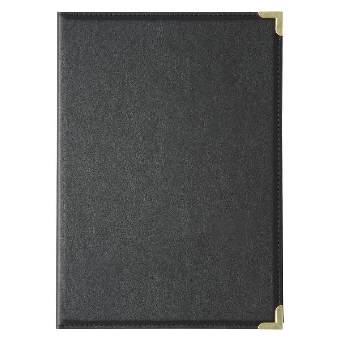 Olympia Faux Leather Menu Cover A4 Black