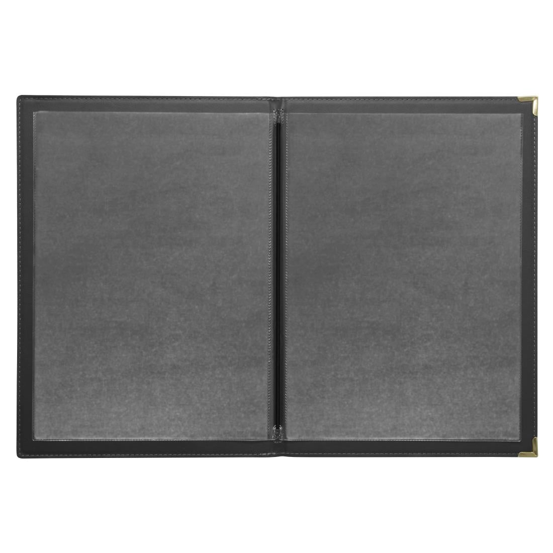 Olympia Faux Leather Menu Cover A4 Black
