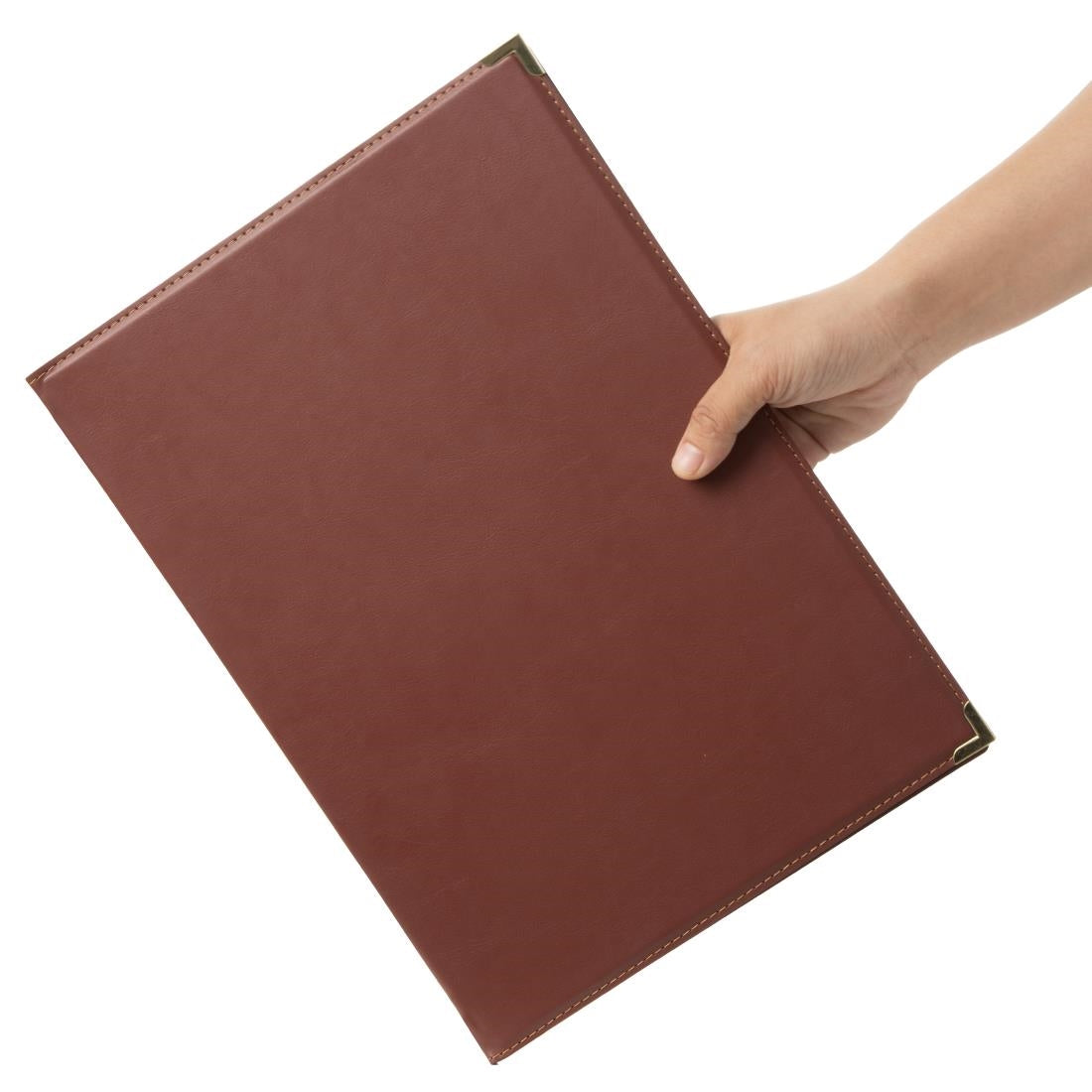 Olympia Faux Leather Menu Cover A4 Burgundy