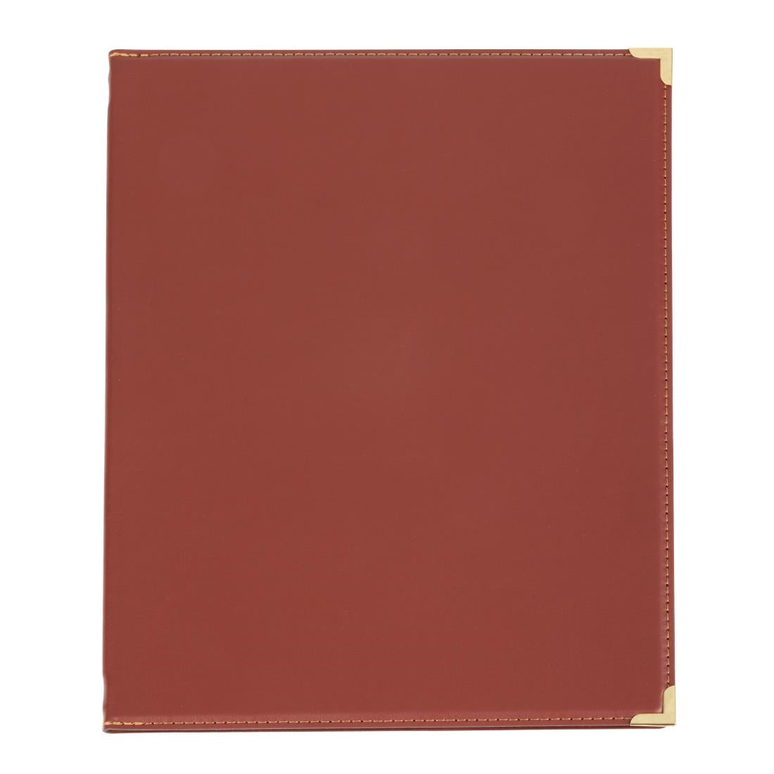 Olympia Faux Leather Menu Cover A4 Burgundy