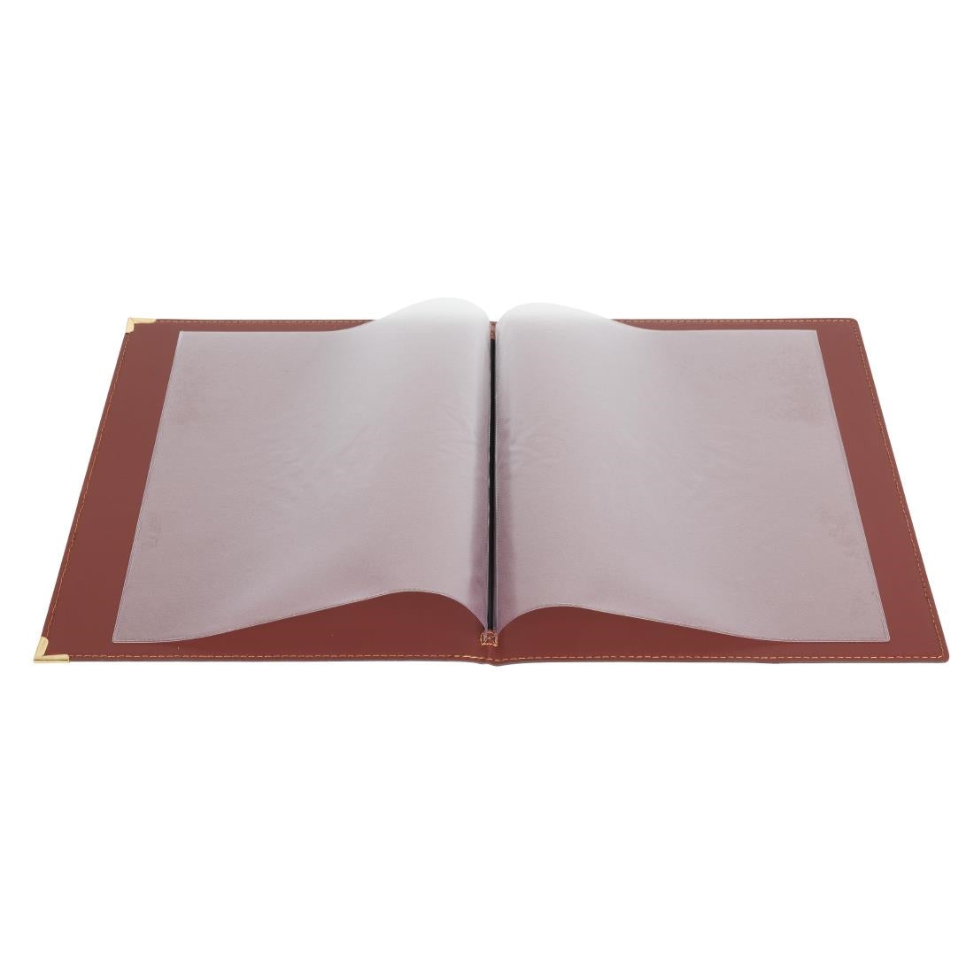 Olympia Faux Leather Menu Cover A4 Burgundy
