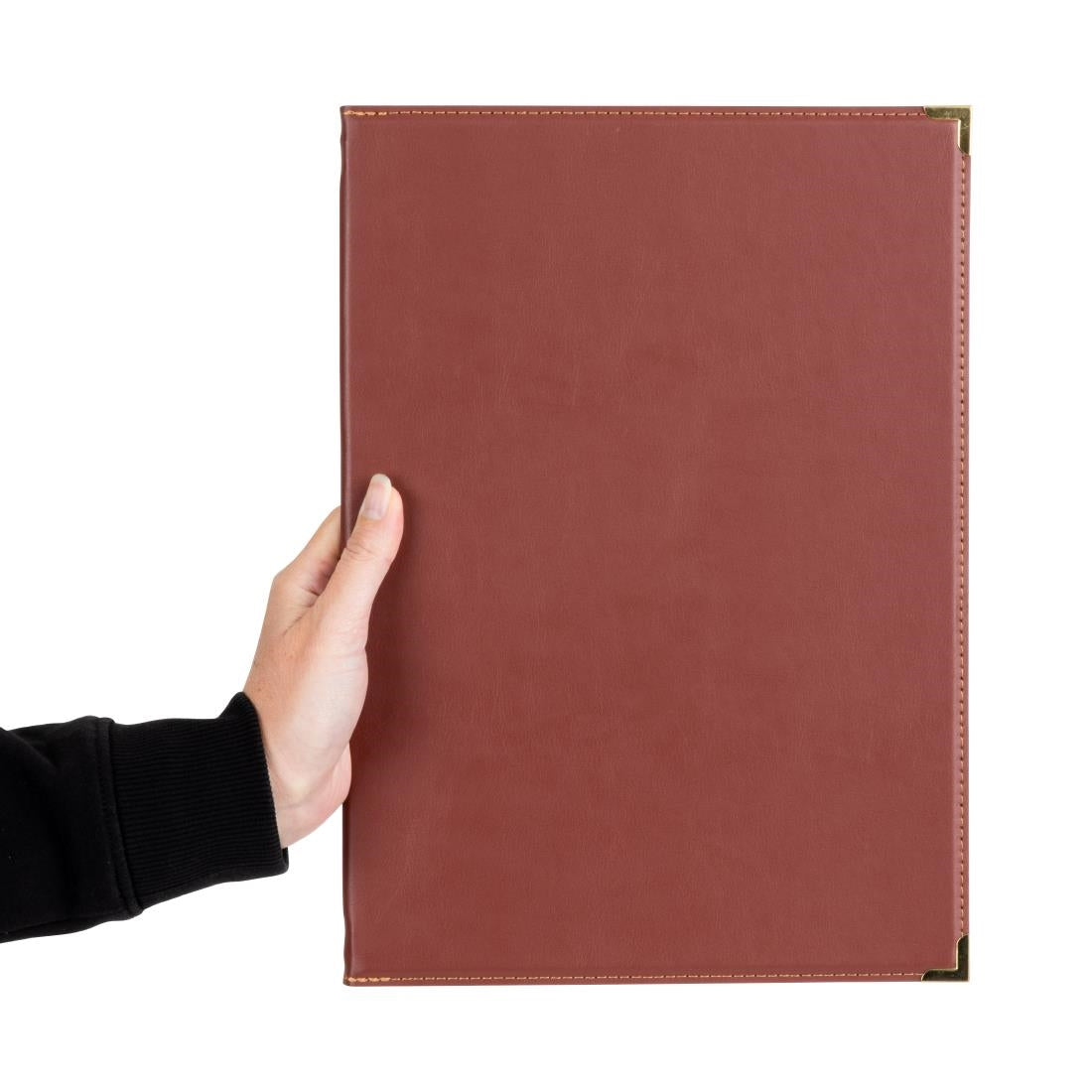 Olympia Faux Leather Menu Cover A4 Burgundy