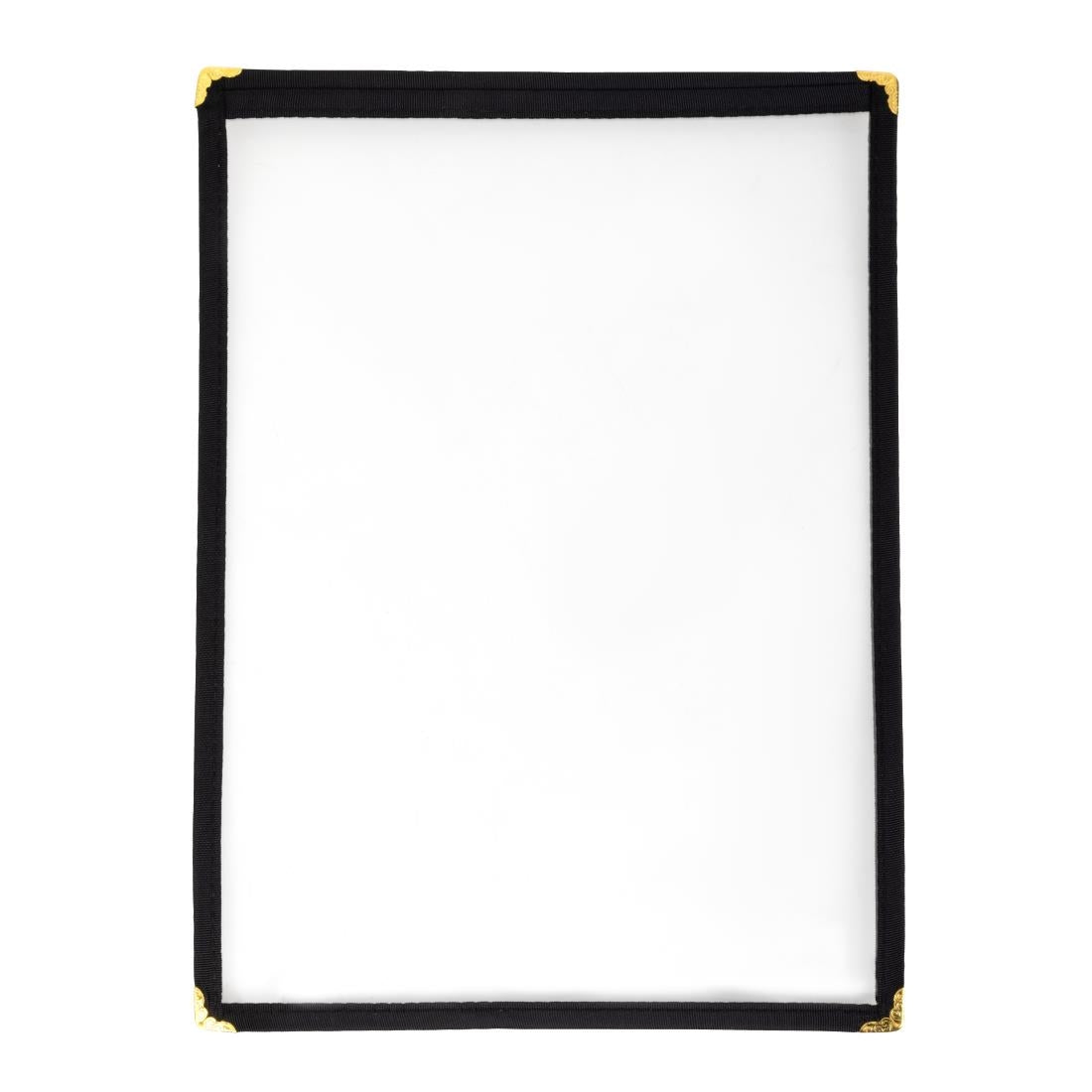 Olympia A4 Black Menu Cover for Restaurants