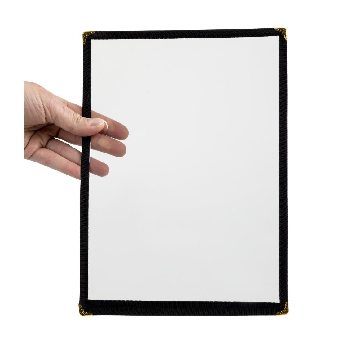 Olympia A4 Black Menu Cover for Restaurants
