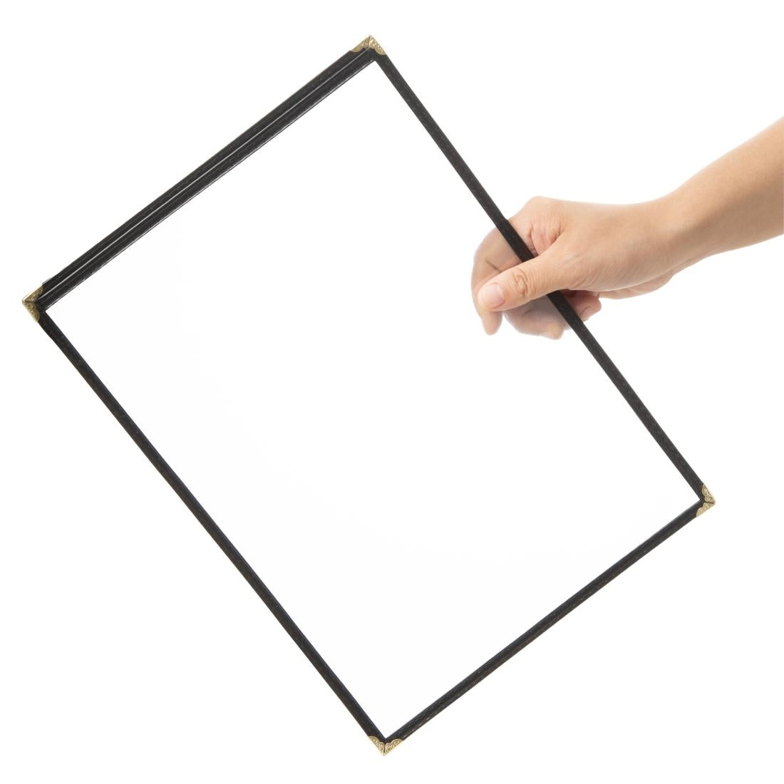 Olympia American Style Menu Cover Black A4