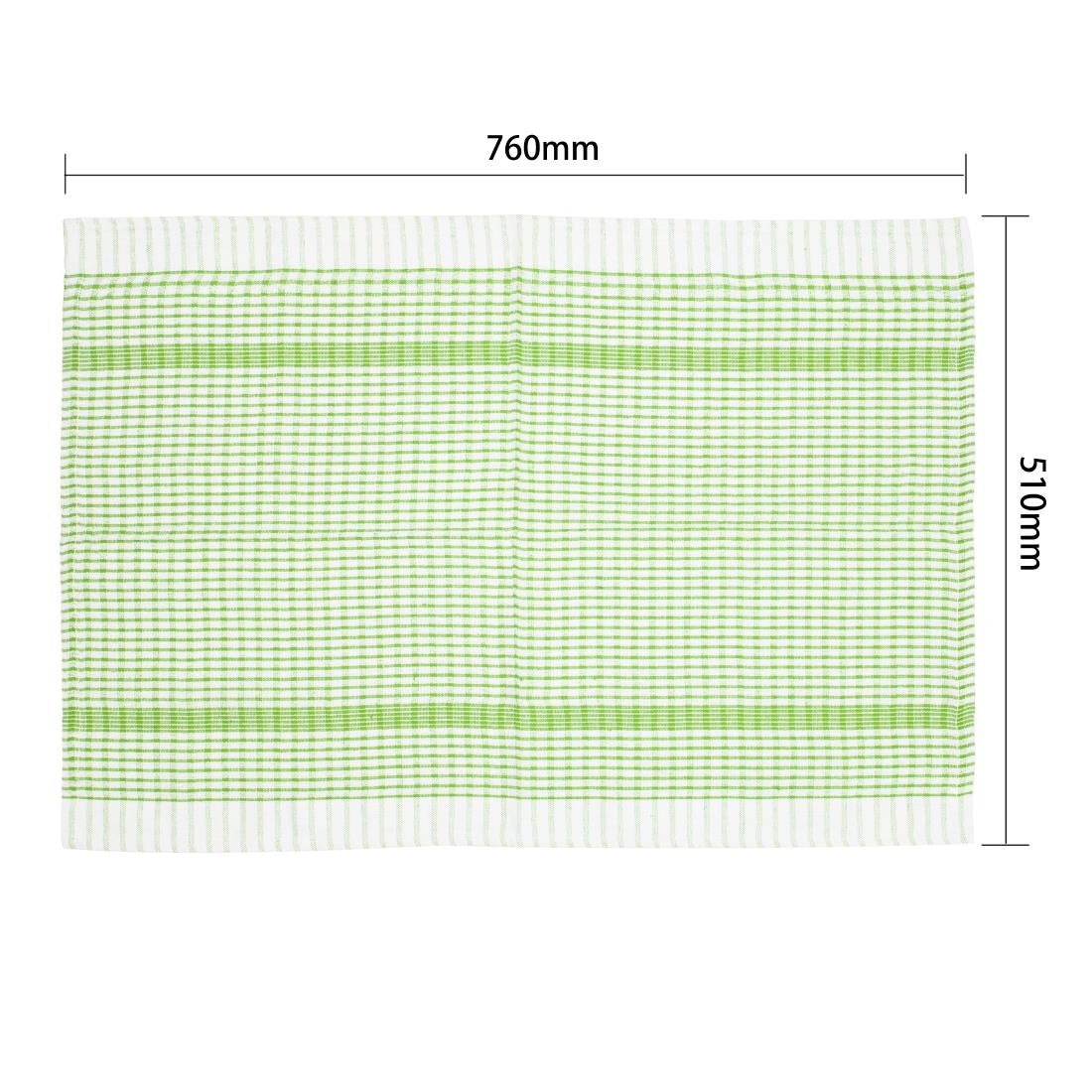 Vogue Wonderdry Tea Towels Green (10 Pack)