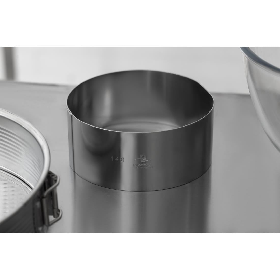 Matfer Bourgeat Stainless Steel Mousse Ring 140 x 60mm