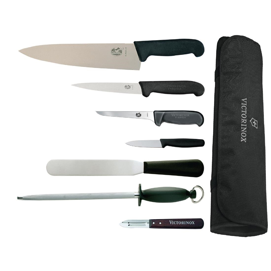 Victorinox, Hygiplas & Vogue 7-Piece Knife Set with 25cm Chef Knife